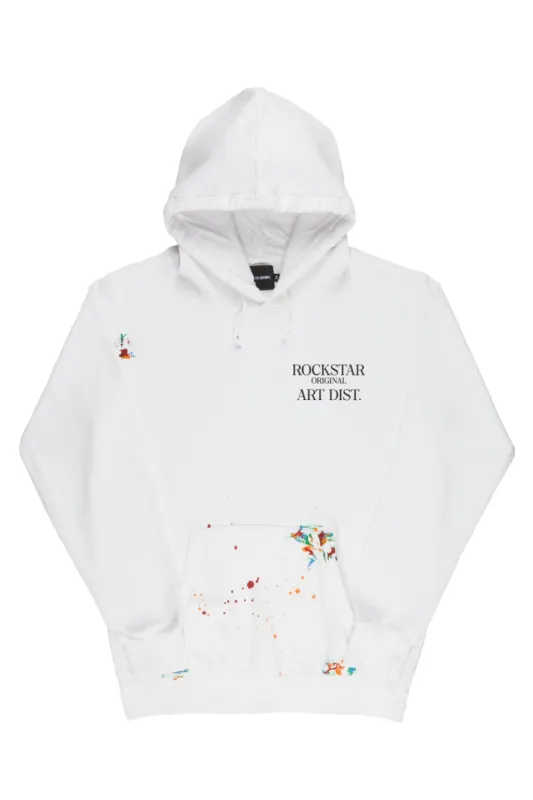 Rockstar Art Dist. White Graphic Hoodie sold by Rockstar Original