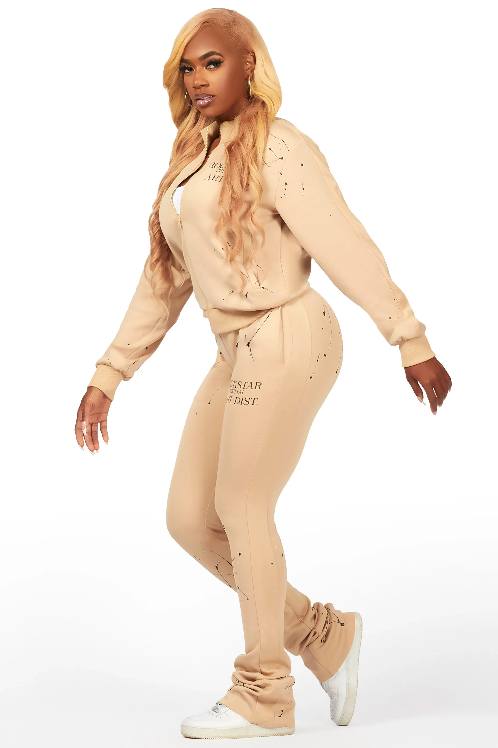 Joelle 2.0 Tan Drippy Tricot Super Stacked Trackset sold by Rockstar Original product image thumbnail 2