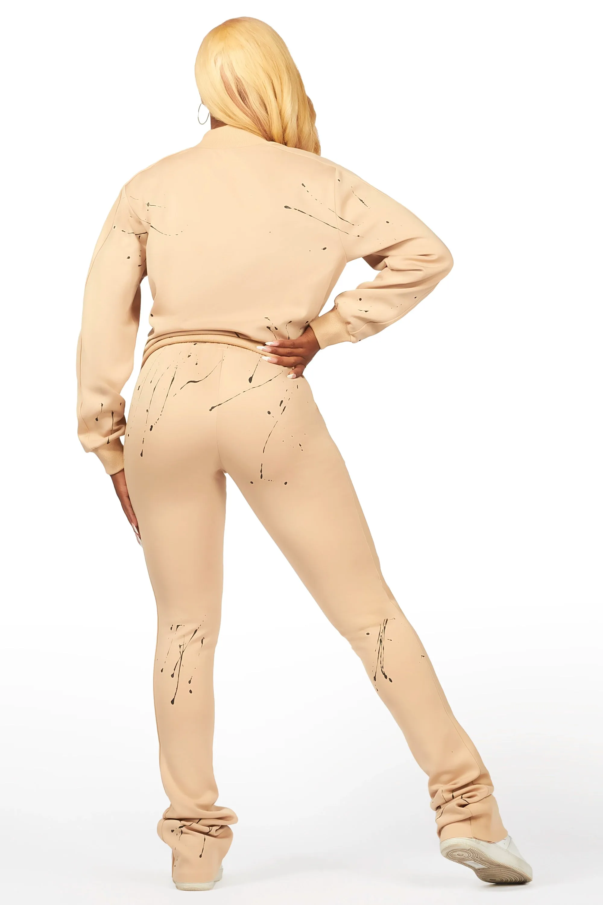 Joelle 2.0 Tan Drippy Tricot Super Stacked Trackset sold by Rockstar Original product image thumbnail 5