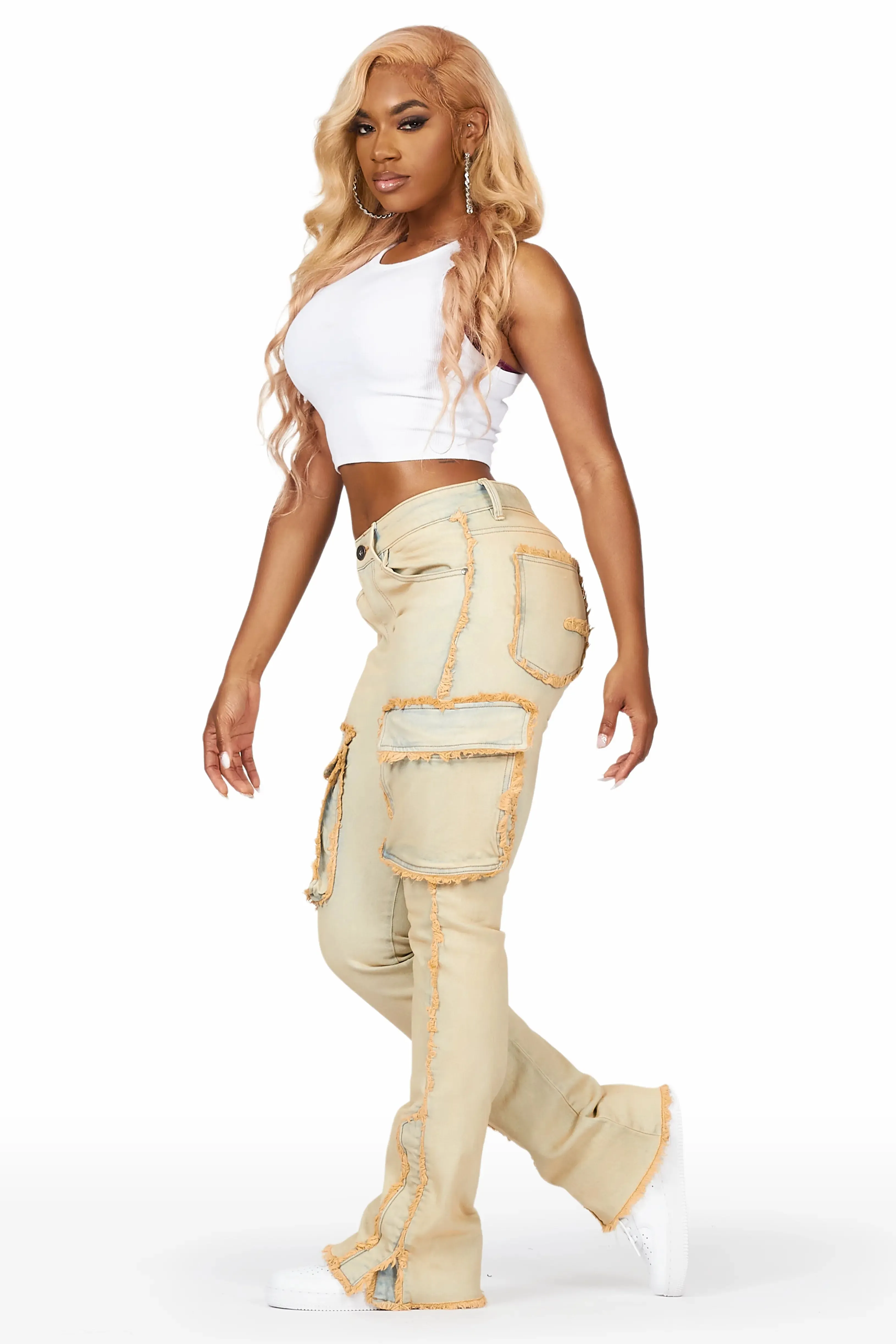 Camara Acid Wash Stacked Flare Jean sold by Rockstar Original product image thumbnail 3