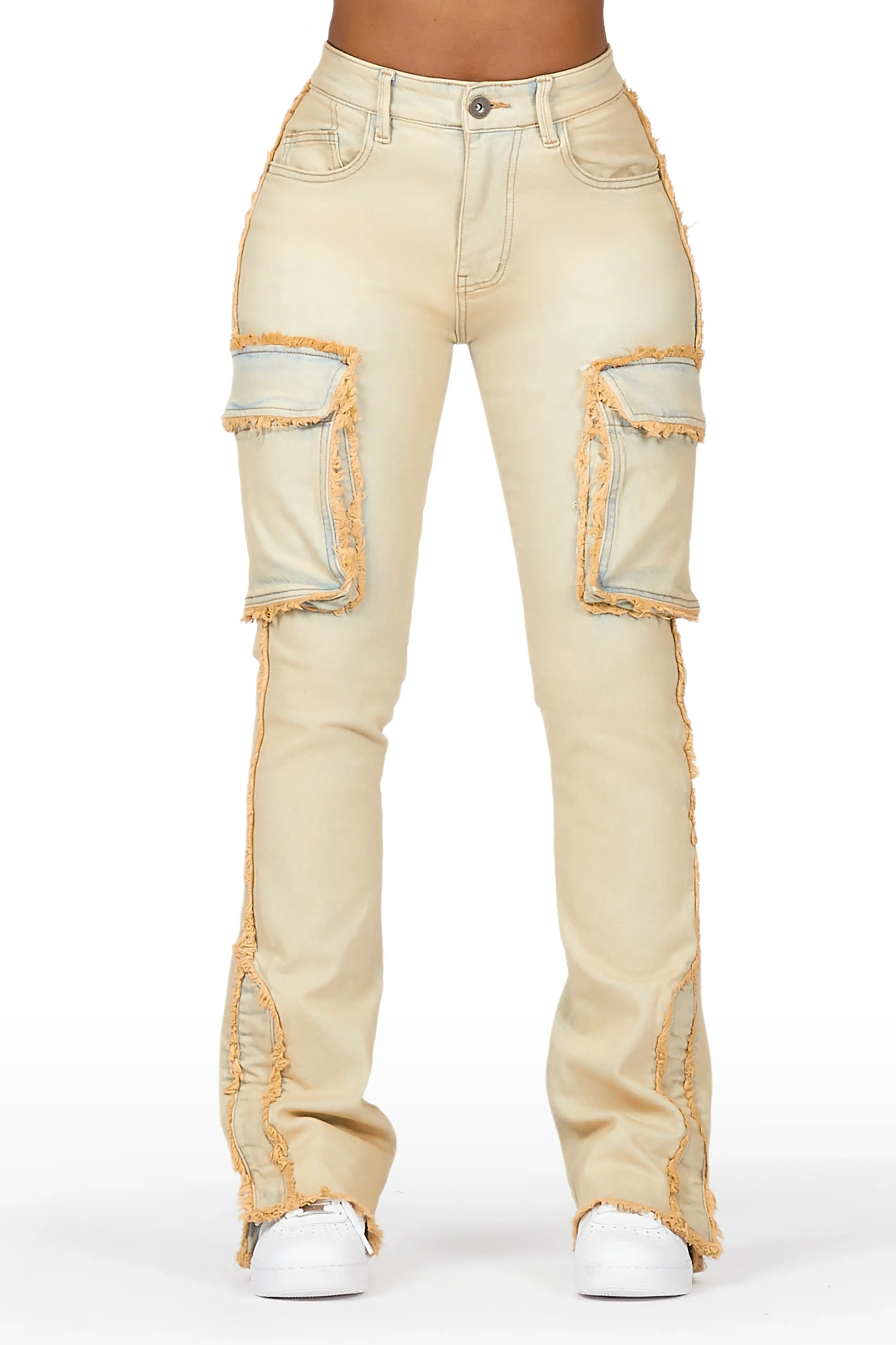 Camara Acid Wash Stacked Flare Jean sold by Rockstar Original