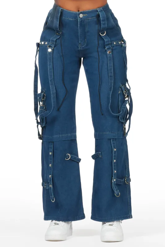 Going Rogue Medium Wash Oversized Cargo Jean sold by Rockstar Original