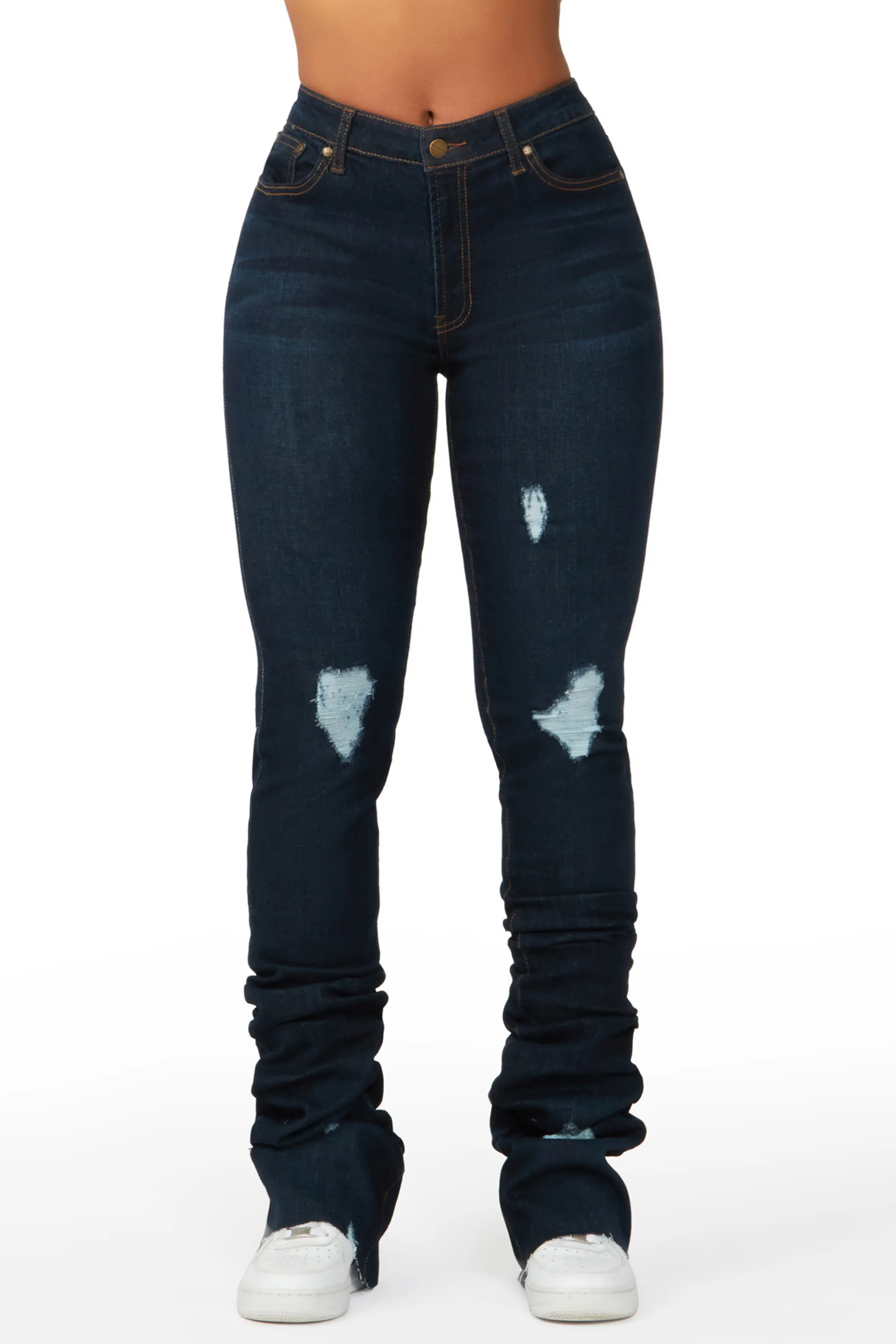 Totally Buggin Dark Wash Super Stacked Jean sold by Rockstar Original product image thumbnail 4