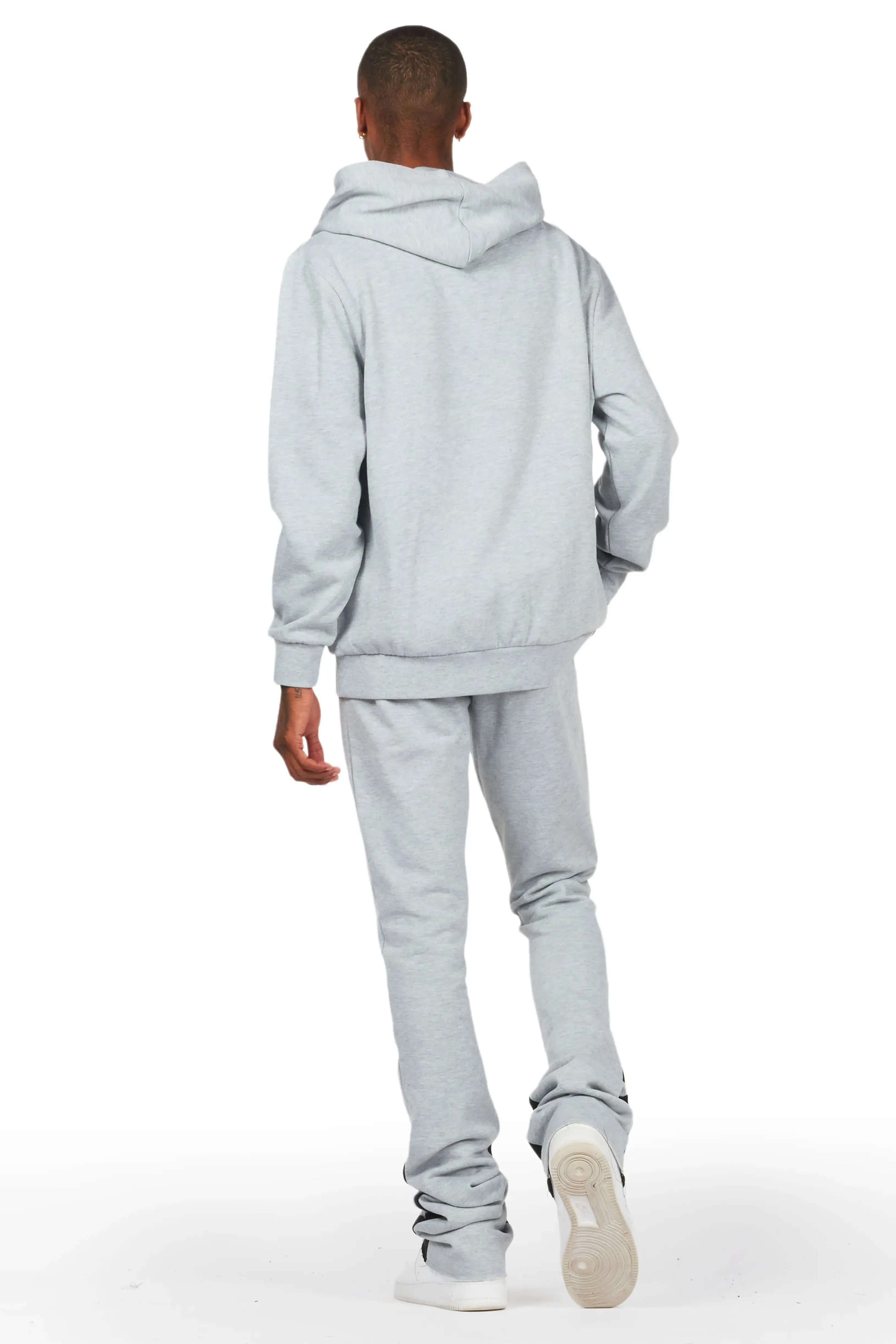Raffer Grey/White Hoodie/Super Stacked Flare Pant Set sold by Rockstar Original product image thumbnail 3