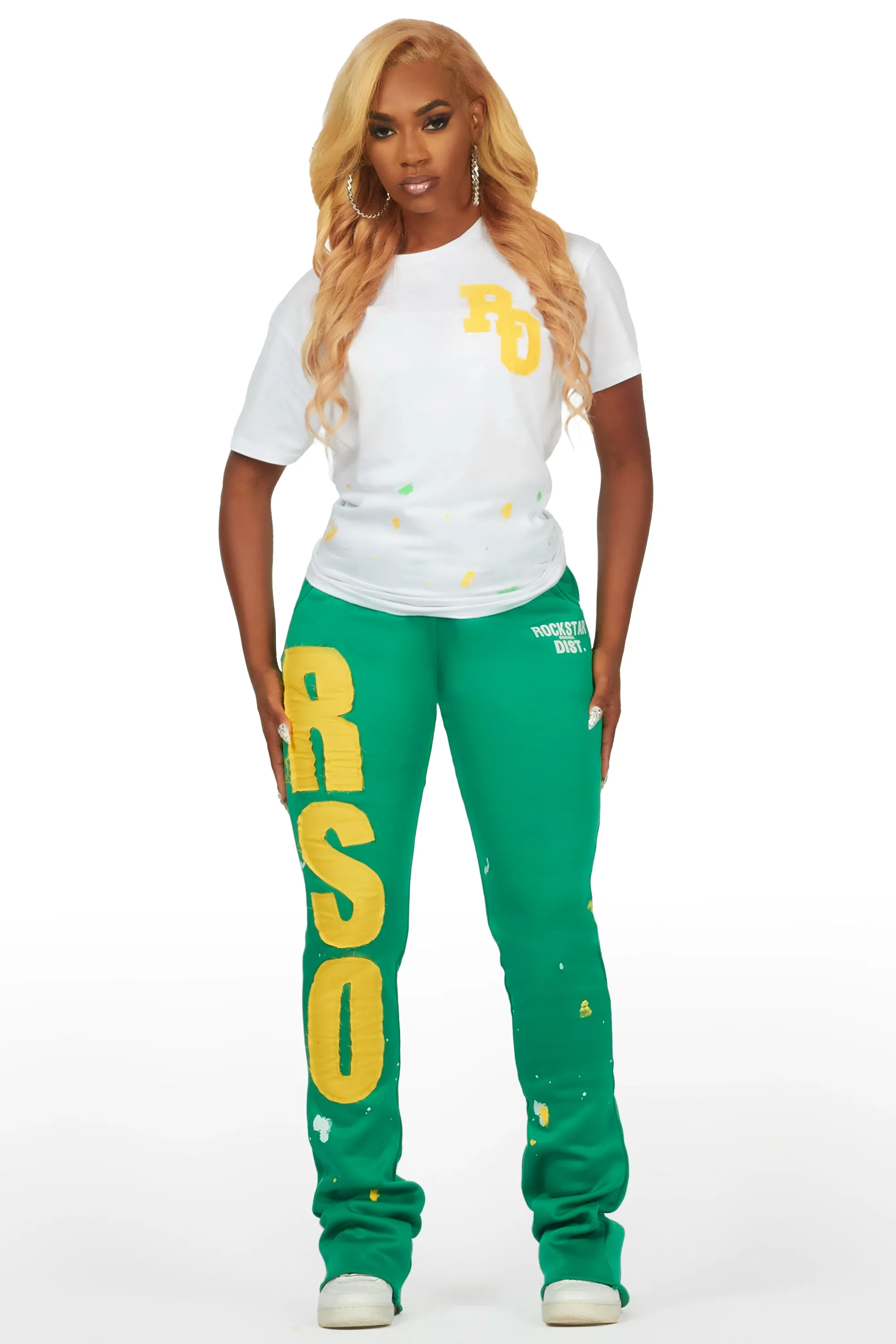 Kiniki White/Green T-Shirt Trackset sold by Rockstar Original product image thumbnail 3