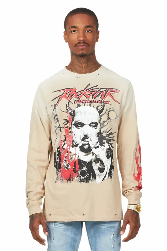 Mercy Beige Long Sleeve Graphic T-Shirt sold by Rockstar Original
