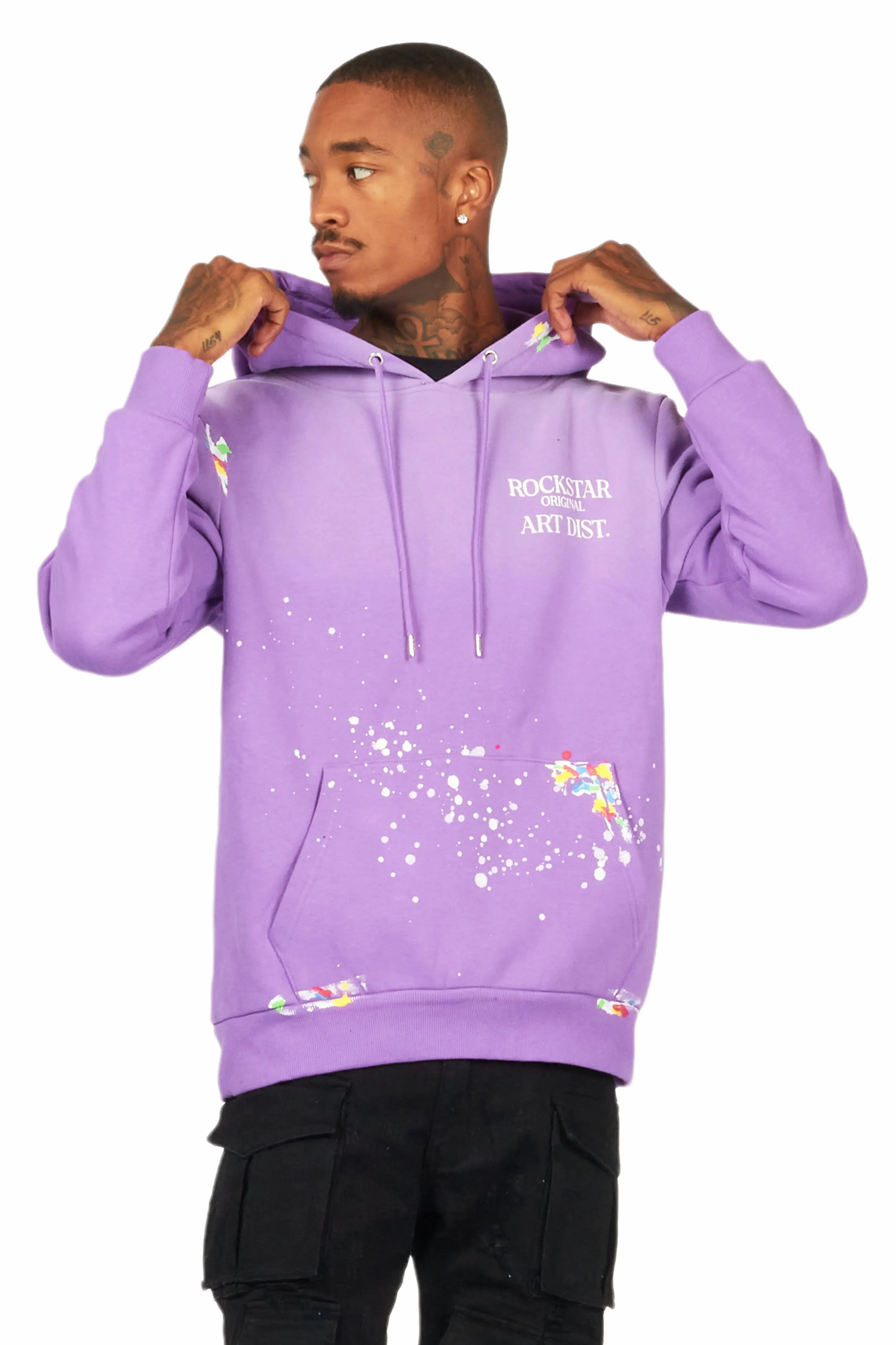 Rockstar Art Dist. Purple Graphic Hoodie sold by Rockstar Original product image thumbnail 3