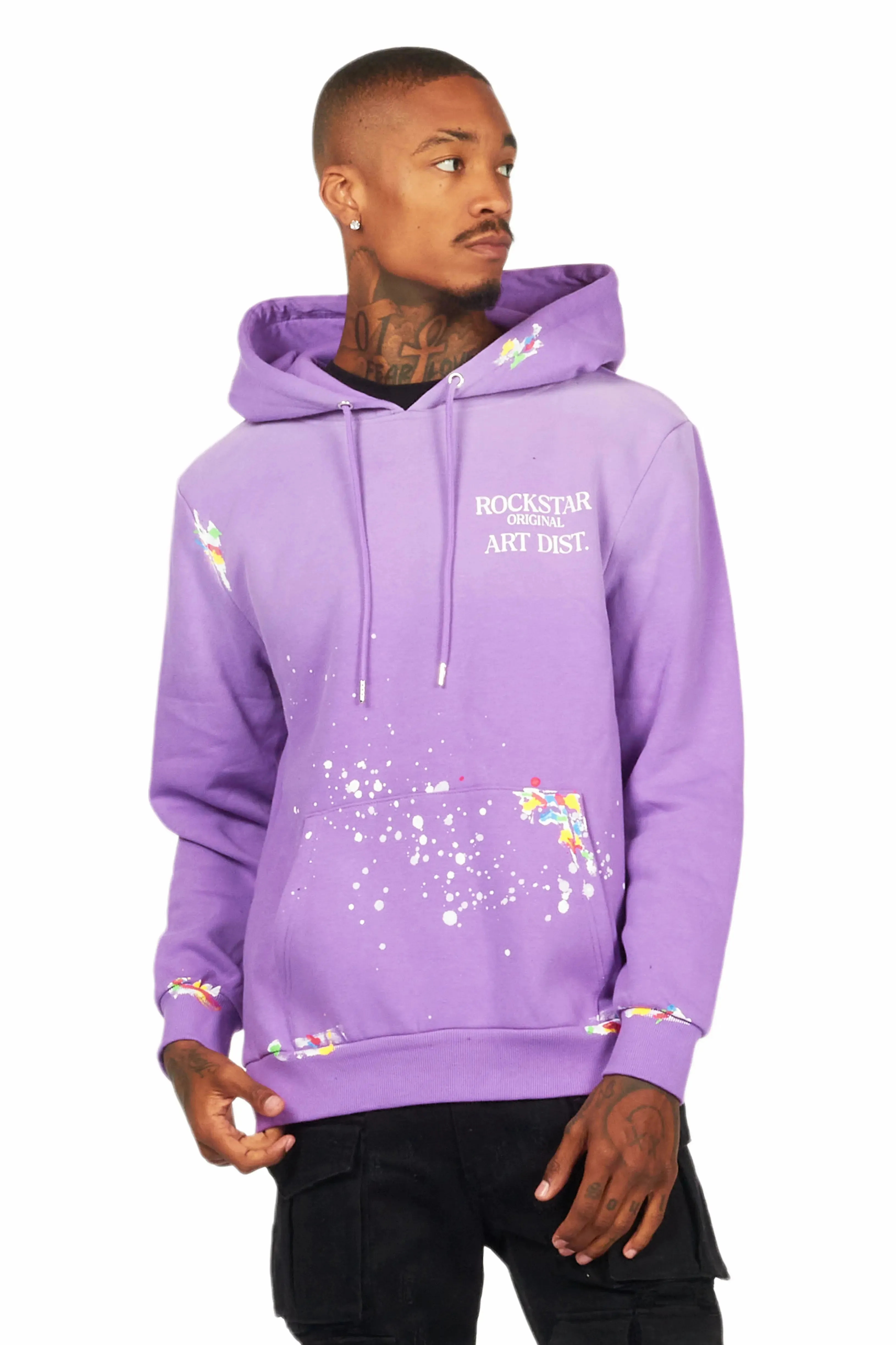 Rockstar Art Dist. Purple Graphic Hoodie sold by Rockstar Original product image thumbnail 2