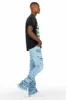 Gentry Blue Stacked Flare Jean sold by Rockstar Original
