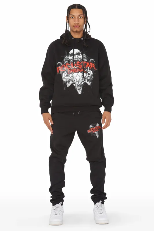 Sebas Black Relaxed Fit Track Set sold by Rockstar Original