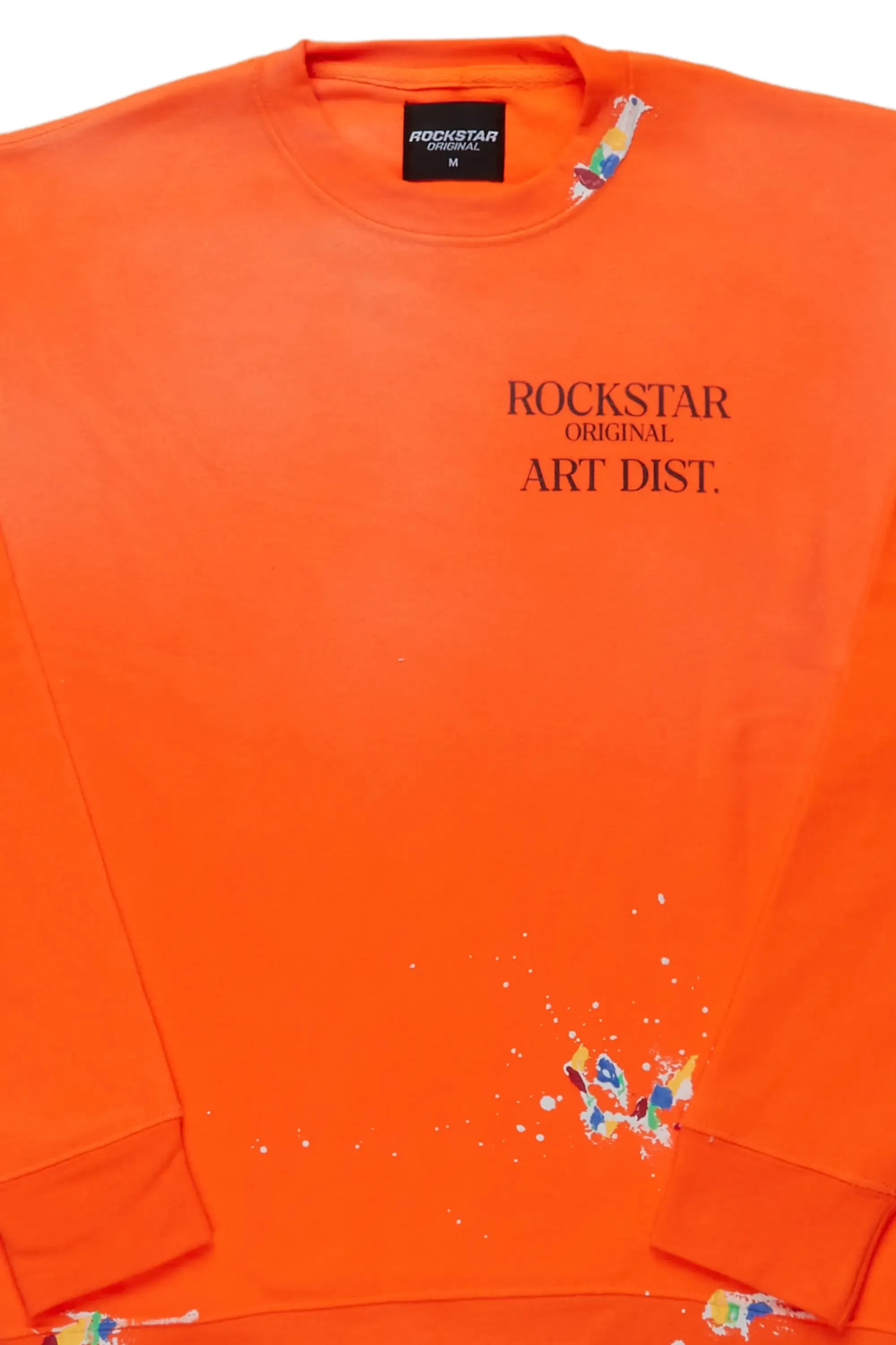 Rockstar Art Dist Orange Crewneck sold by Rockstar Original product image thumbnail 4