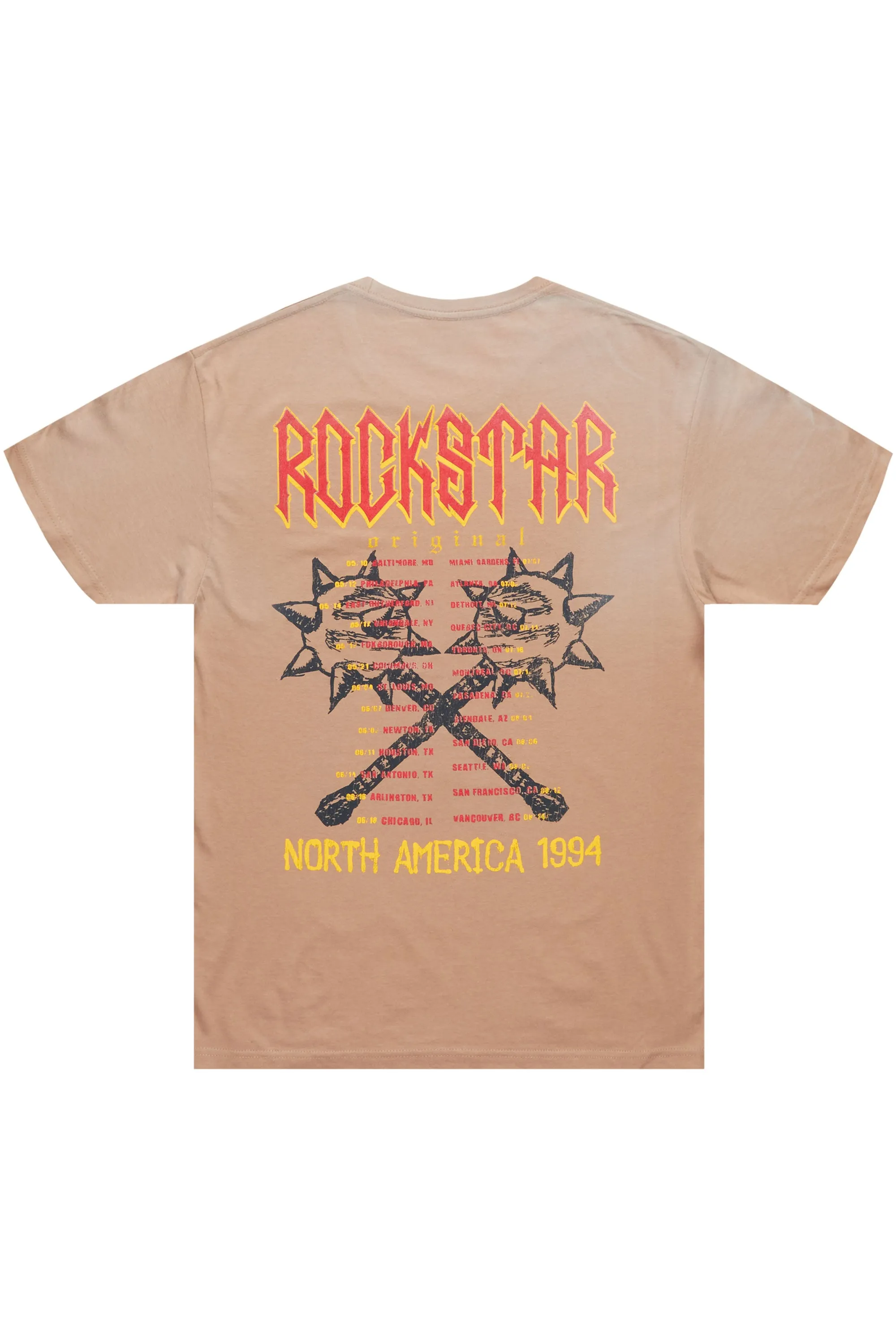 Aki Beige Graphic T-Shirt sold by Rockstar Original product image thumbnail 3