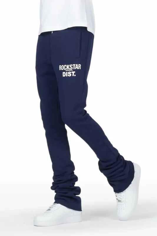 Alpine Navy Super Stacked Trackpant sold by Rockstar Original