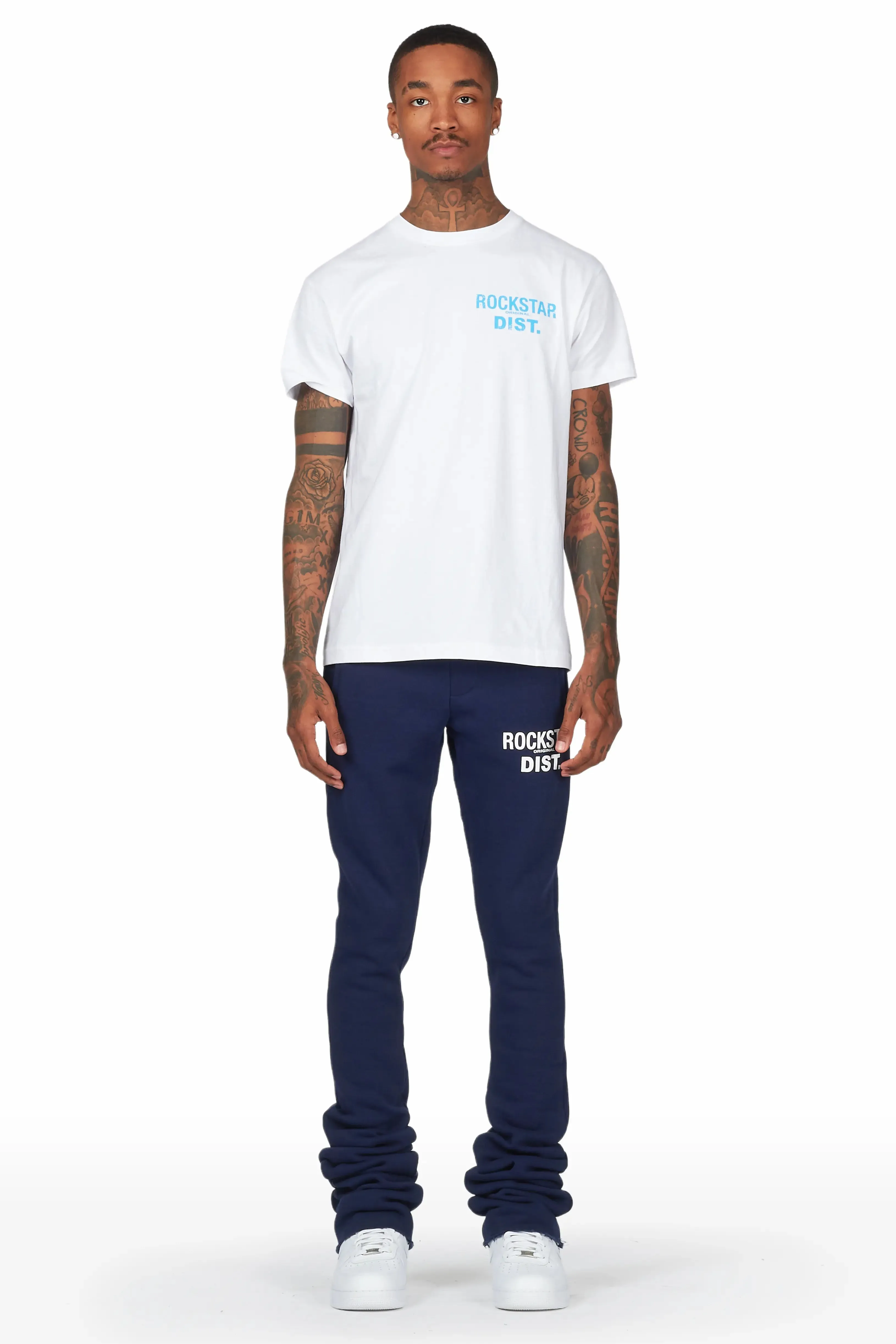 Alpine Navy Super Stacked Trackpant sold by Rockstar Original product image thumbnail 3