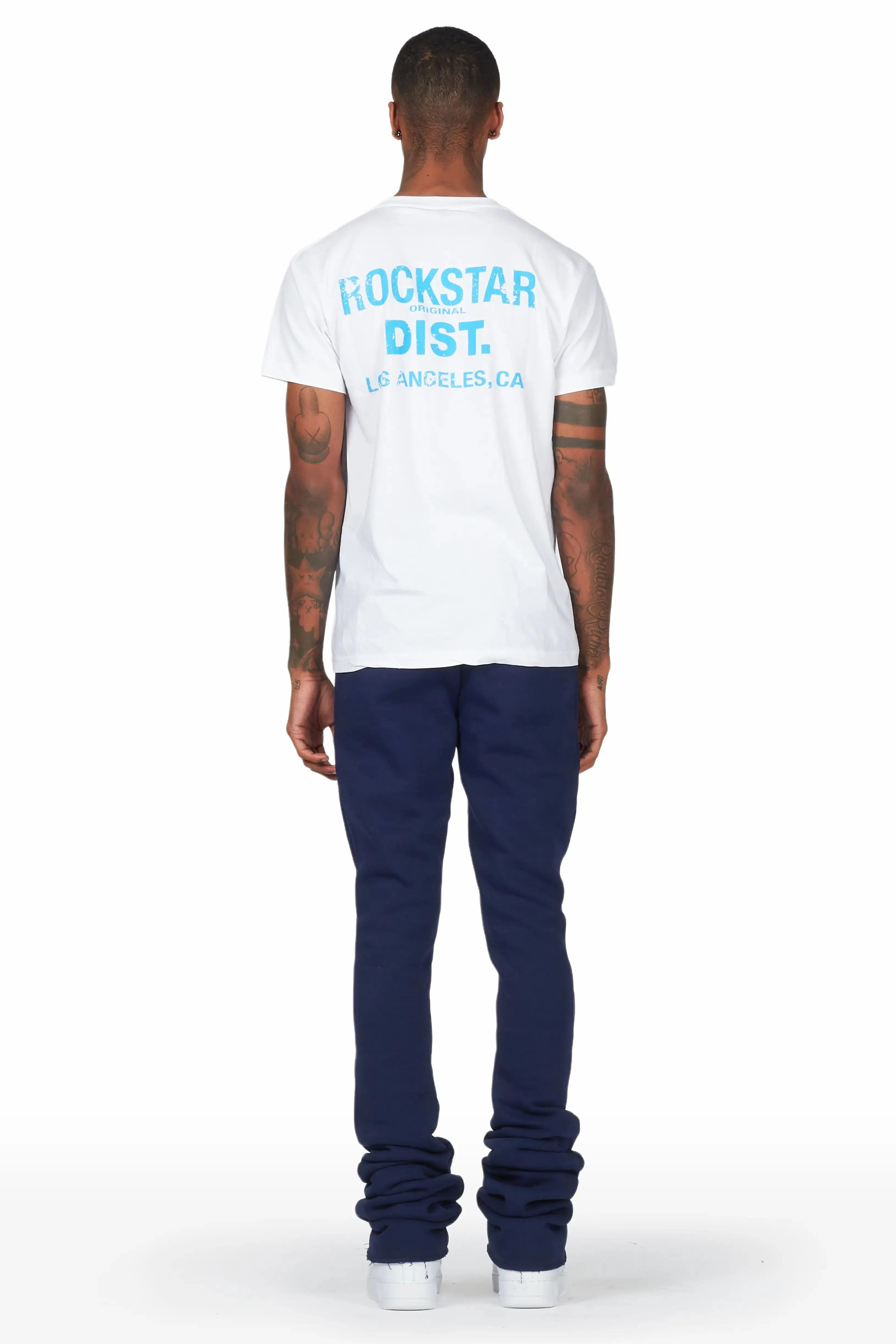 Alpine Navy Super Stacked Trackpant sold by Rockstar Original product image thumbnail 5