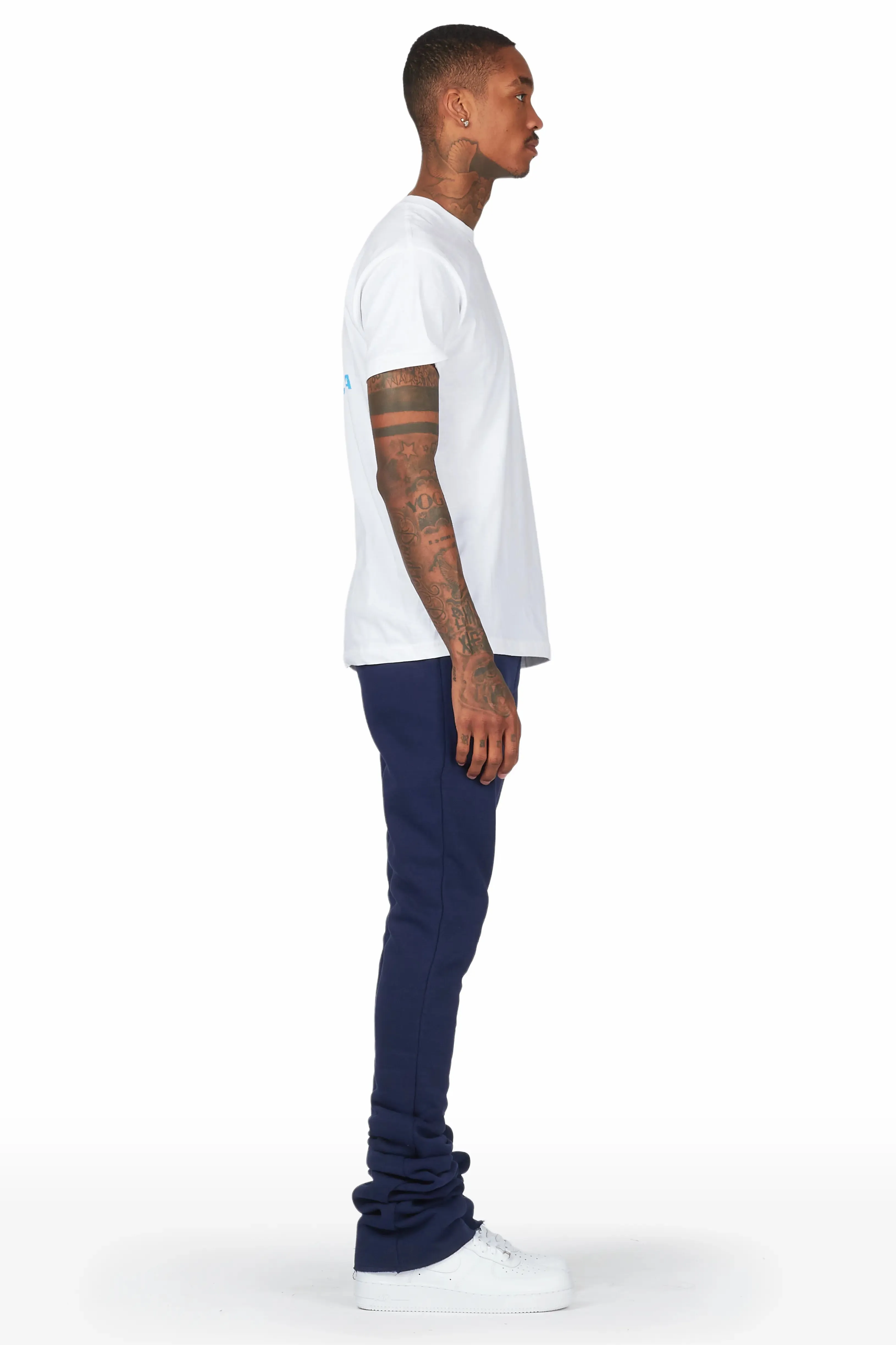 Alpine Navy Super Stacked Trackpant sold by Rockstar Original product image thumbnail 4
