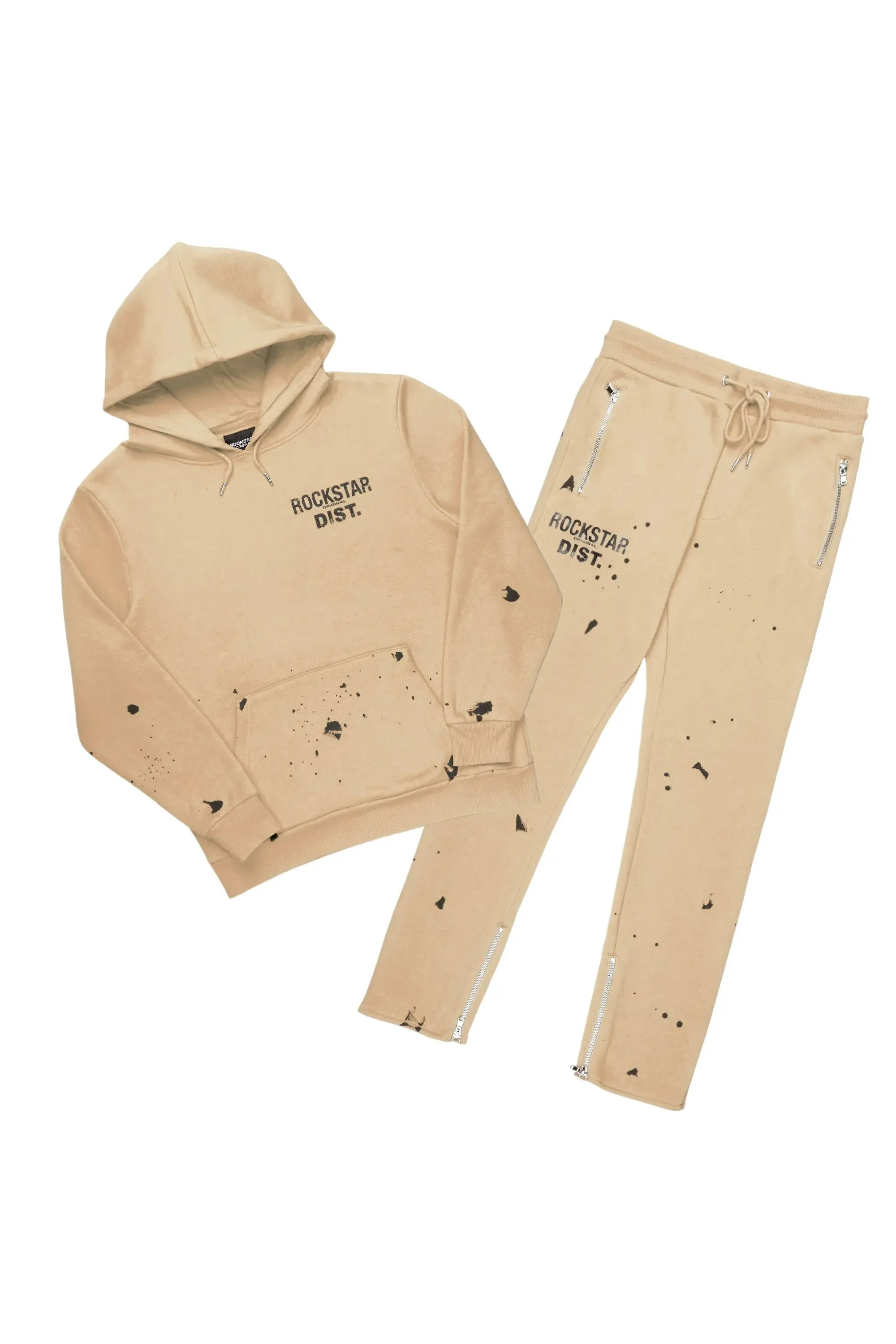 Raffer Beige Slim Fit Track Set sold by Rockstar Original product image thumbnail 2