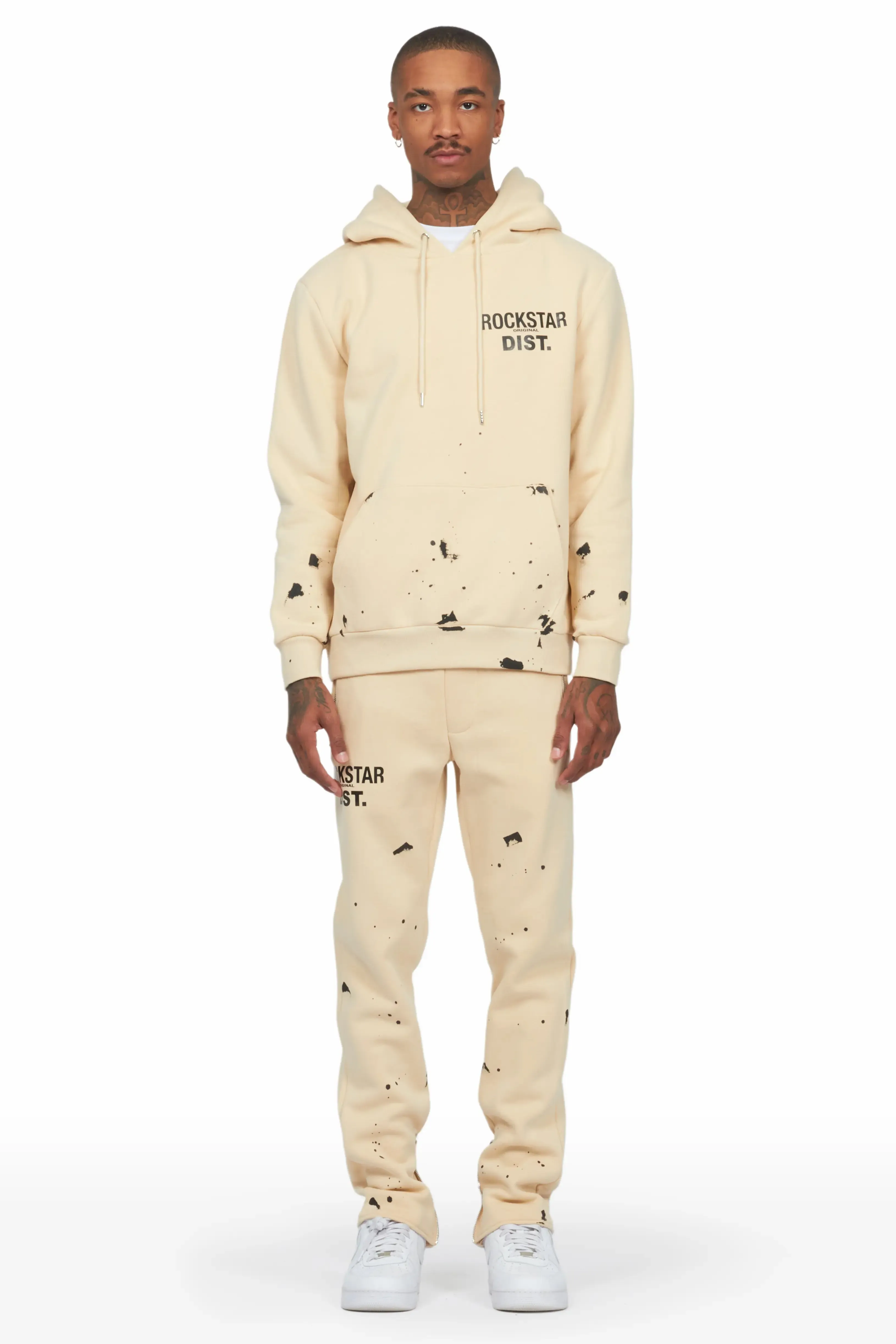 Raffer Beige Slim Fit Track Set sold by Rockstar Original