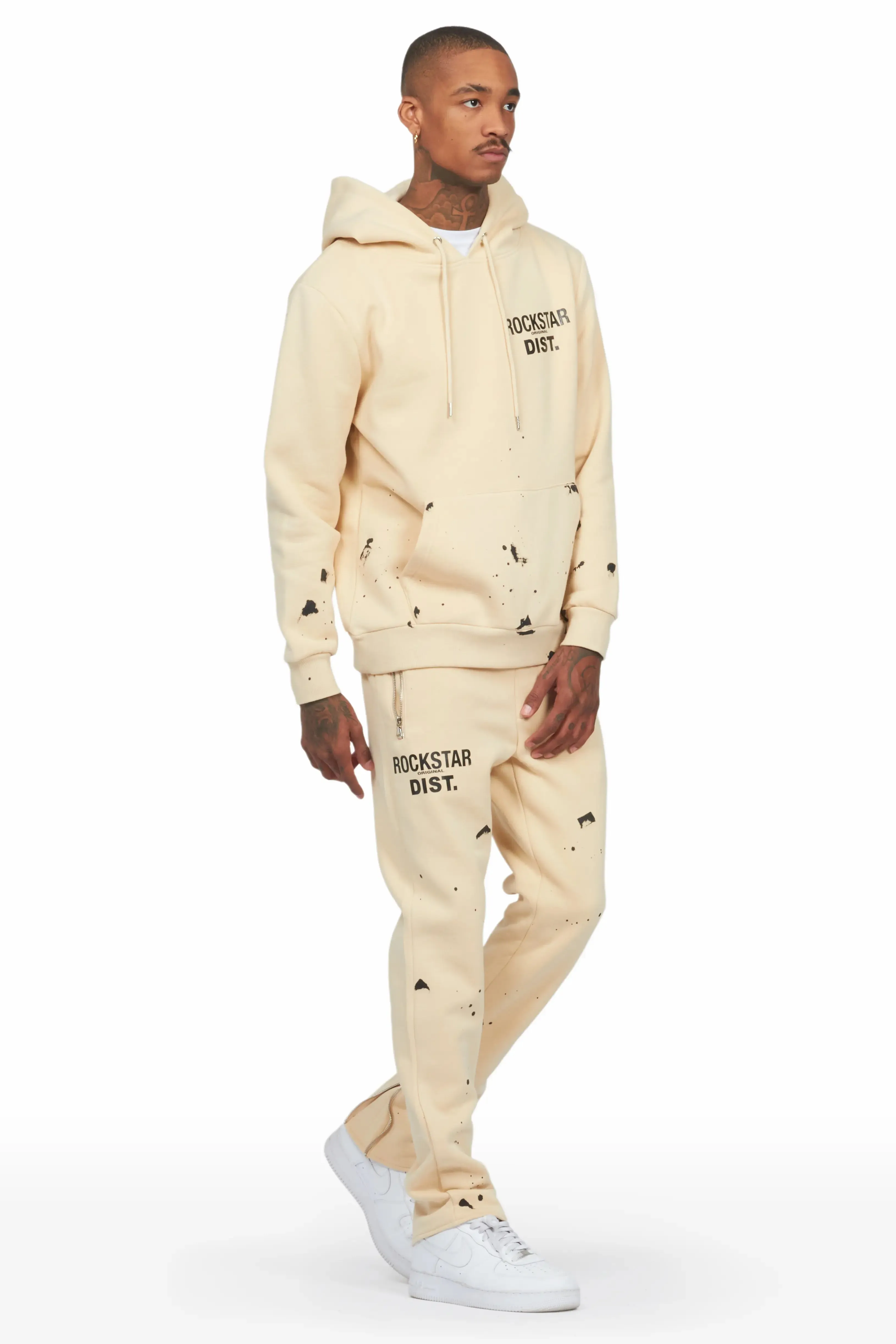 Raffer Beige Slim Fit Track Set sold by Rockstar Original product image thumbnail 3