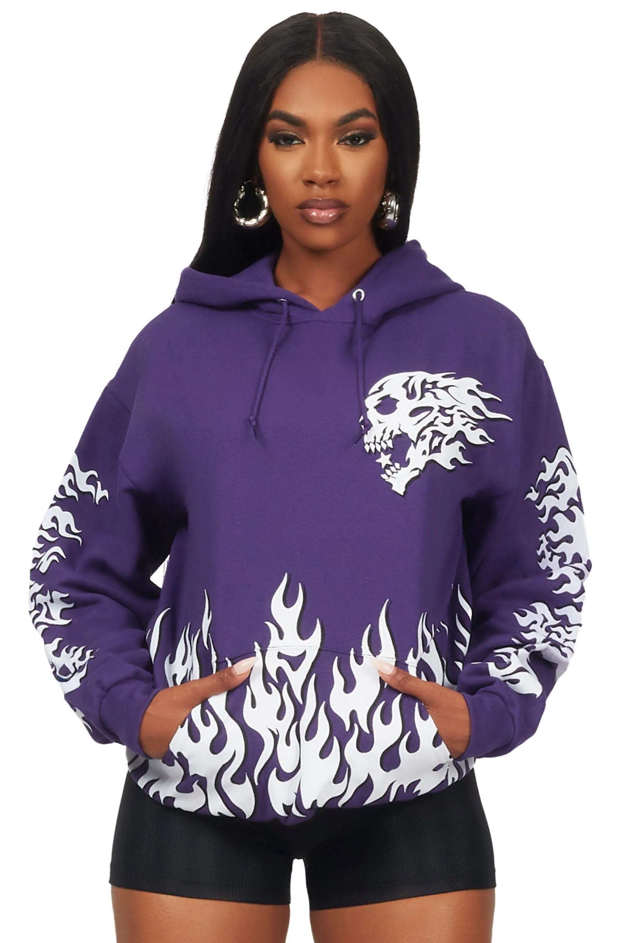 Cordajah Purple Oversized Hoodie sold by Rockstar Original
