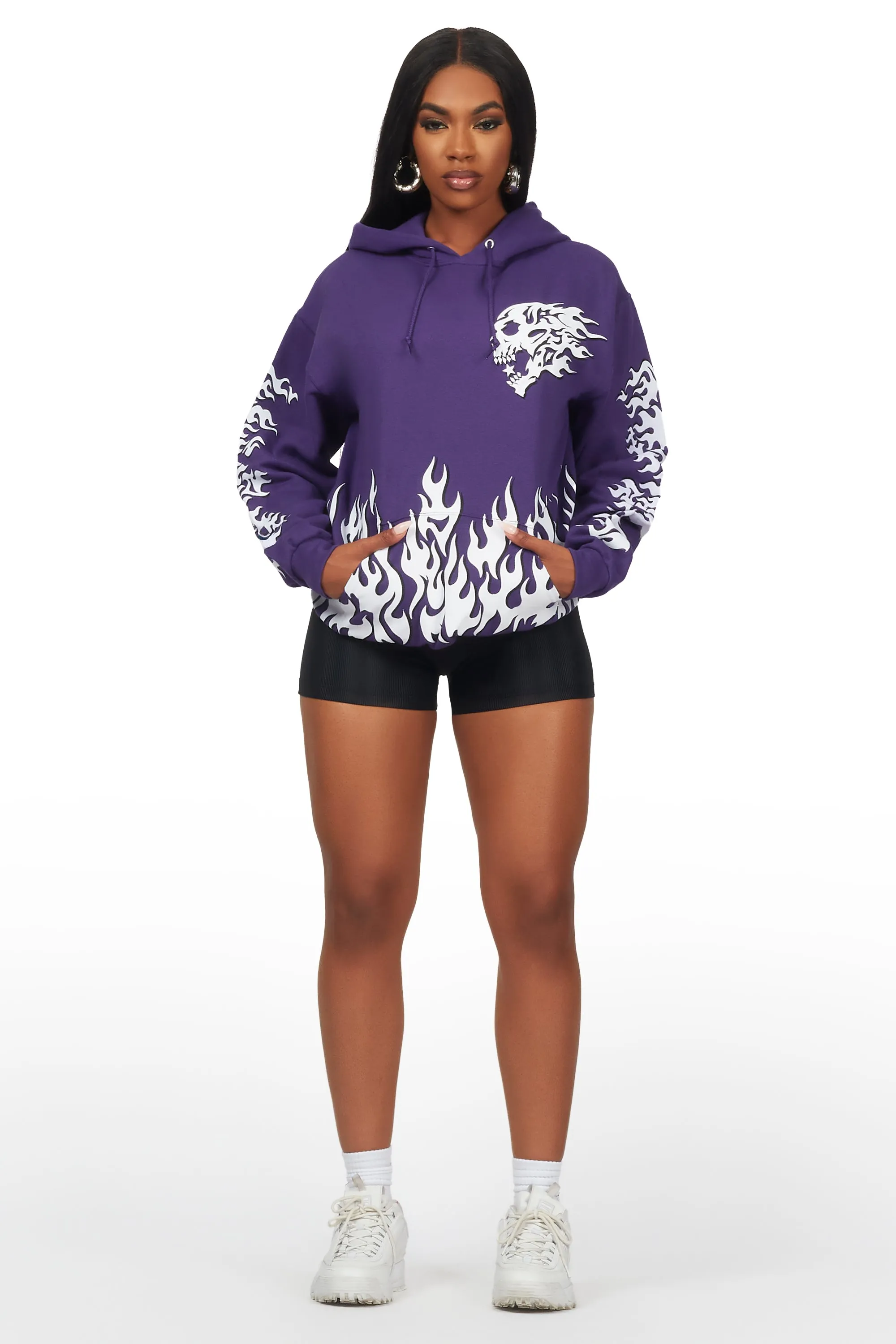 Cordajah Purple Oversized Hoodie sold by Rockstar Original product image thumbnail 2