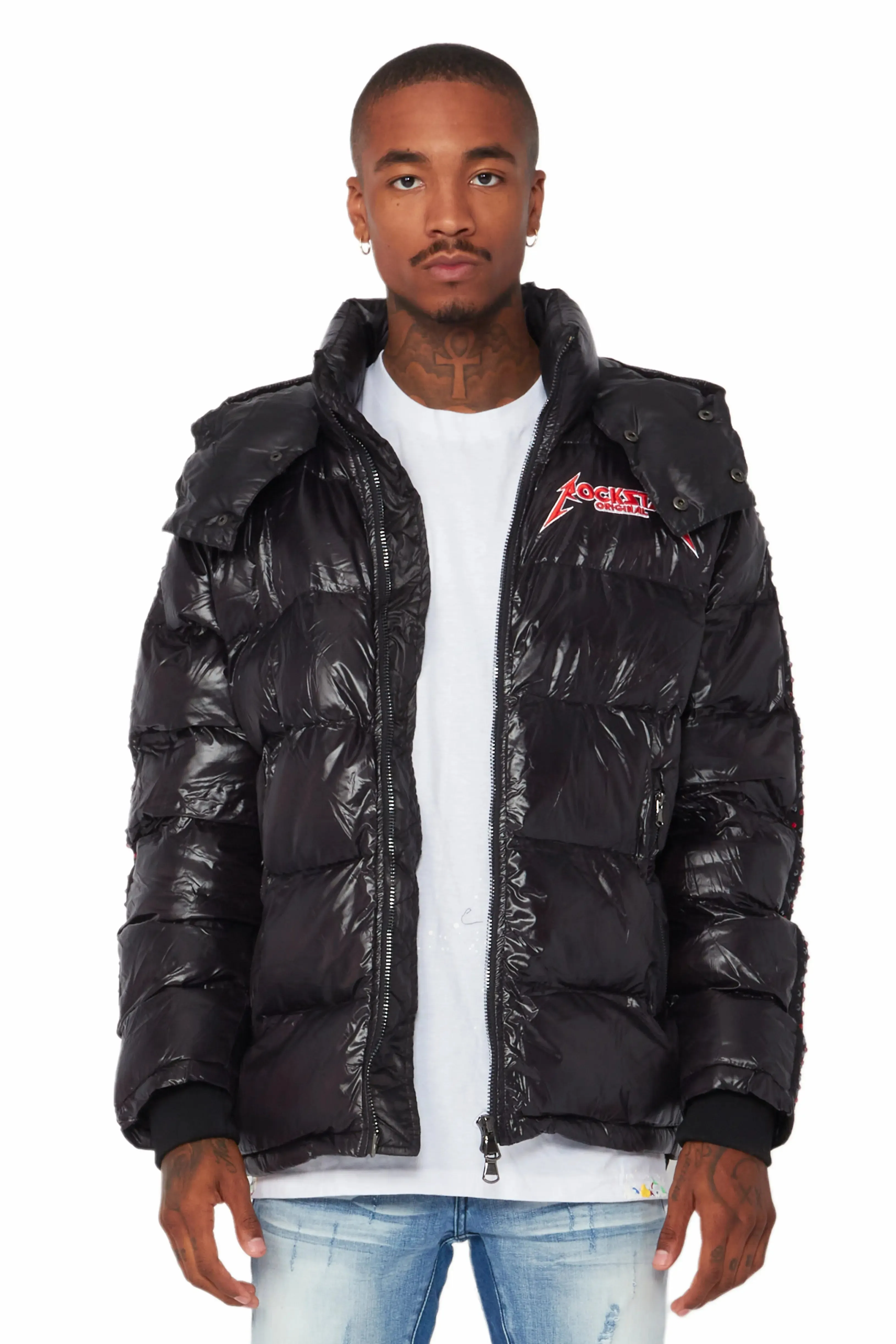 Brink Black Heavy Puffer Jacket sold by Rockstar Original product image thumbnail 3