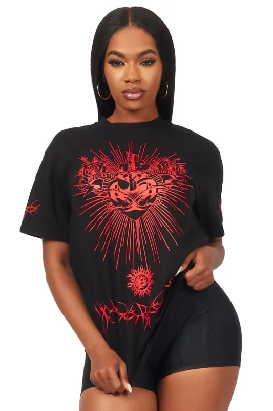 Khyri Black Oversized T-Shirt sold by Rockstar Original