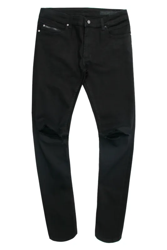 Oscar 5 Pocket Jean / Knee Slit-Black sold by Rockstar Original