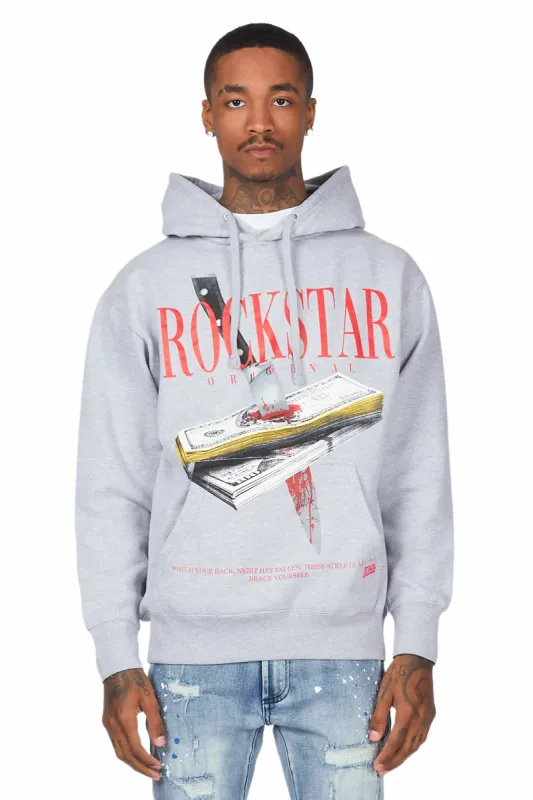 Dayte Nite Heather Grey Graphic Hoodie sold by Rockstar Original