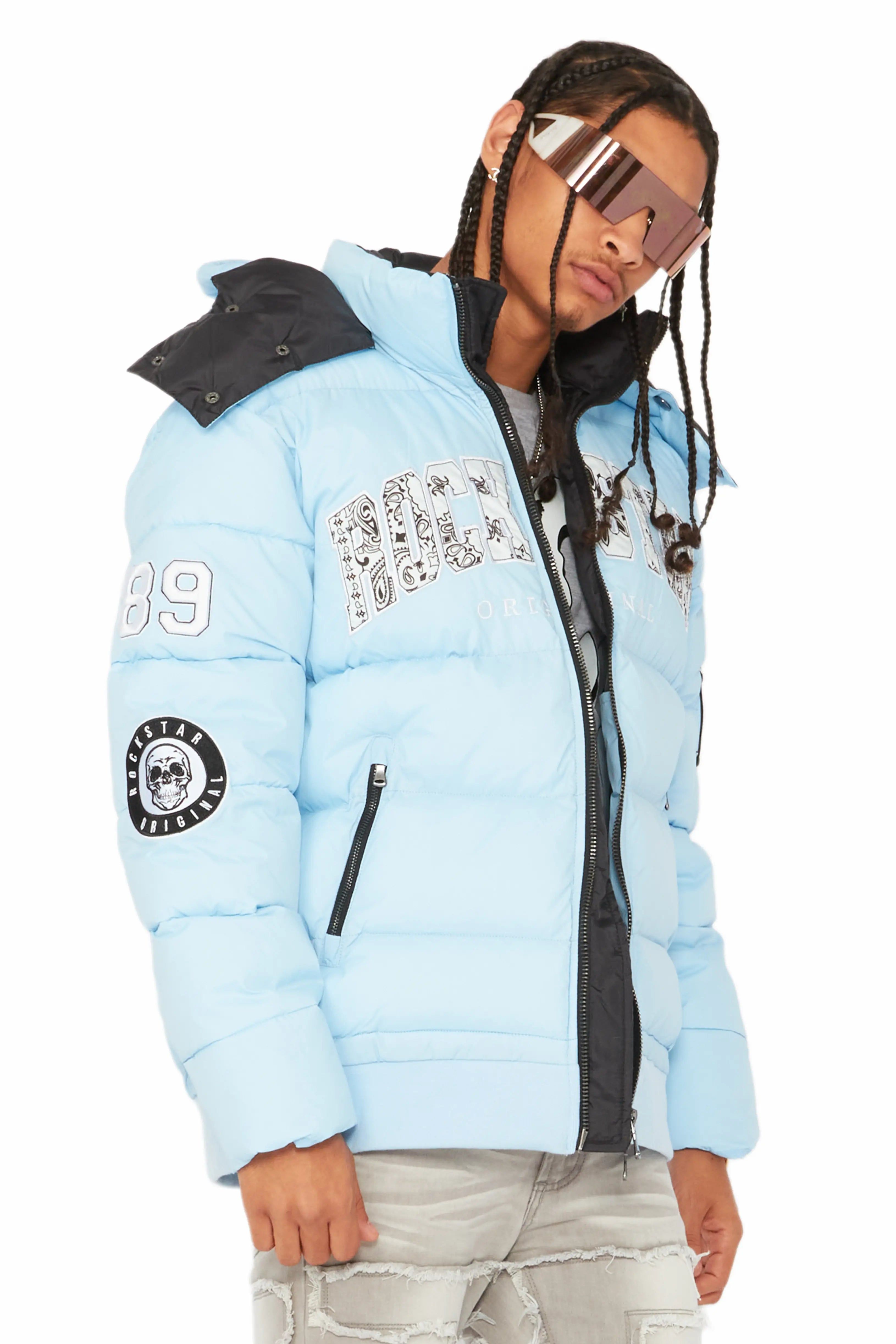 Bronx Baby Blue Heavy Puffer Jacket sold by Rockstar Original product image thumbnail 5