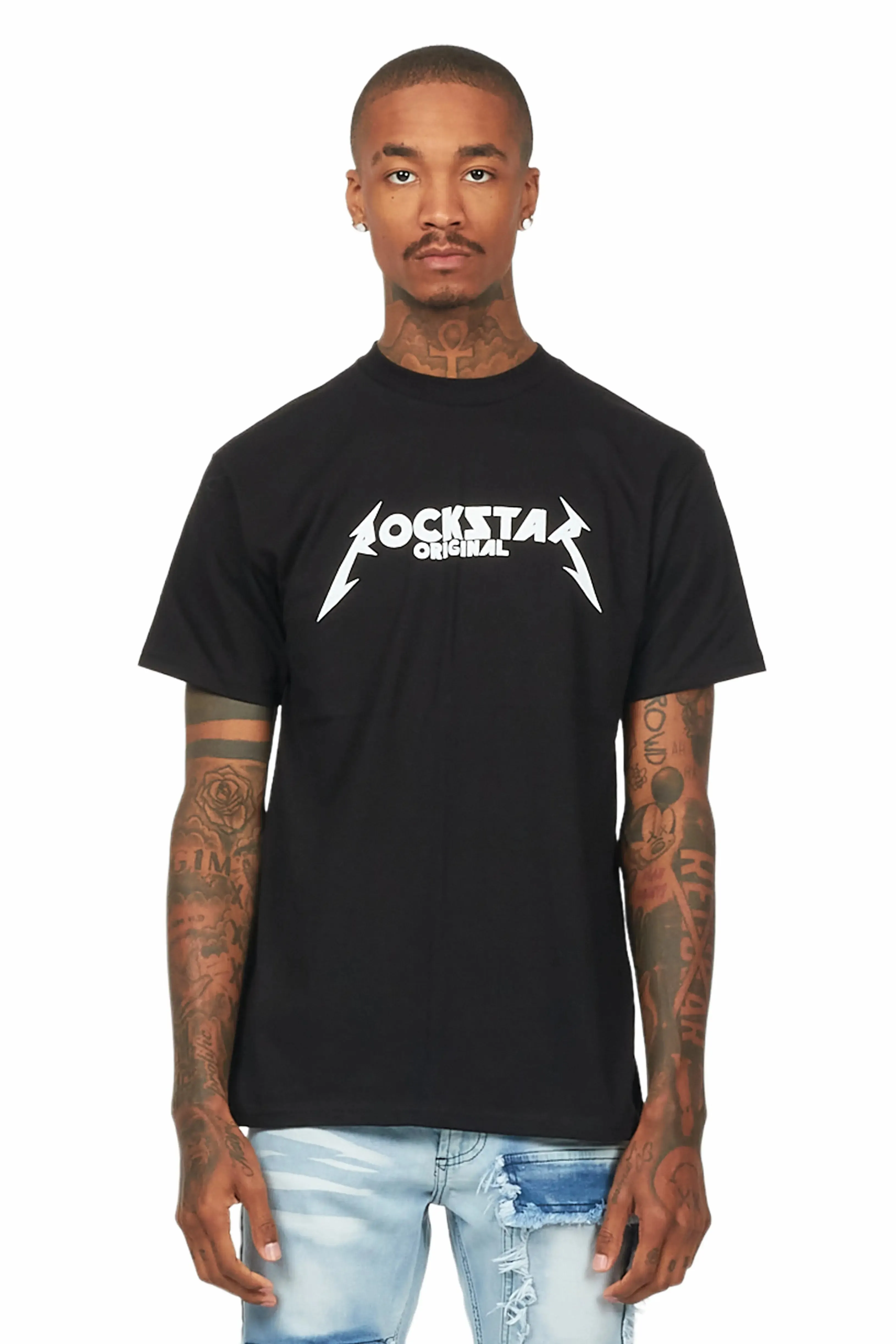 Diogo Black/White Printed T-Shirt sold by Rockstar Original