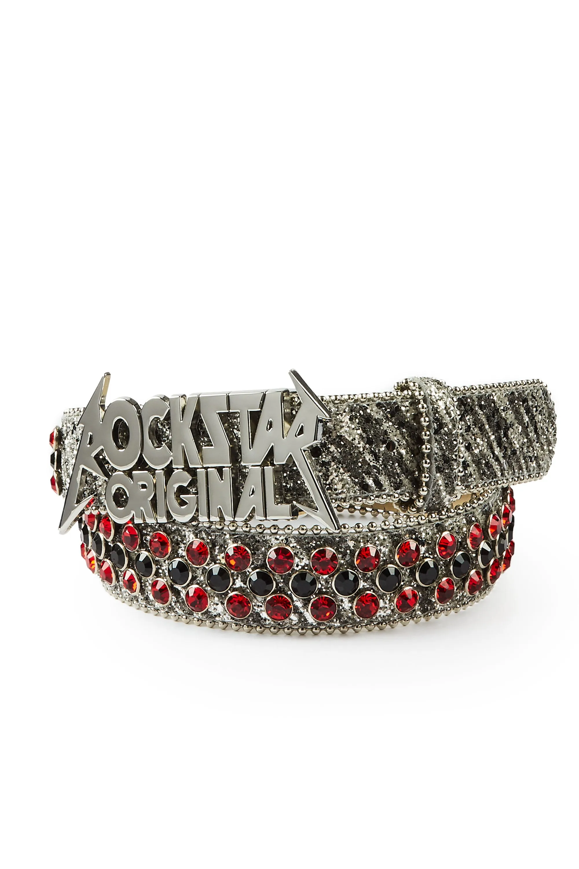 Silas Rockstar Logo Belt- Silver/Red sold by Rockstar Original