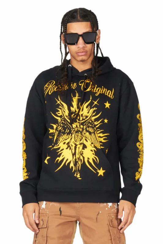 Mermaid Black/Yellow Graphic Hoodie sold by Rockstar Original