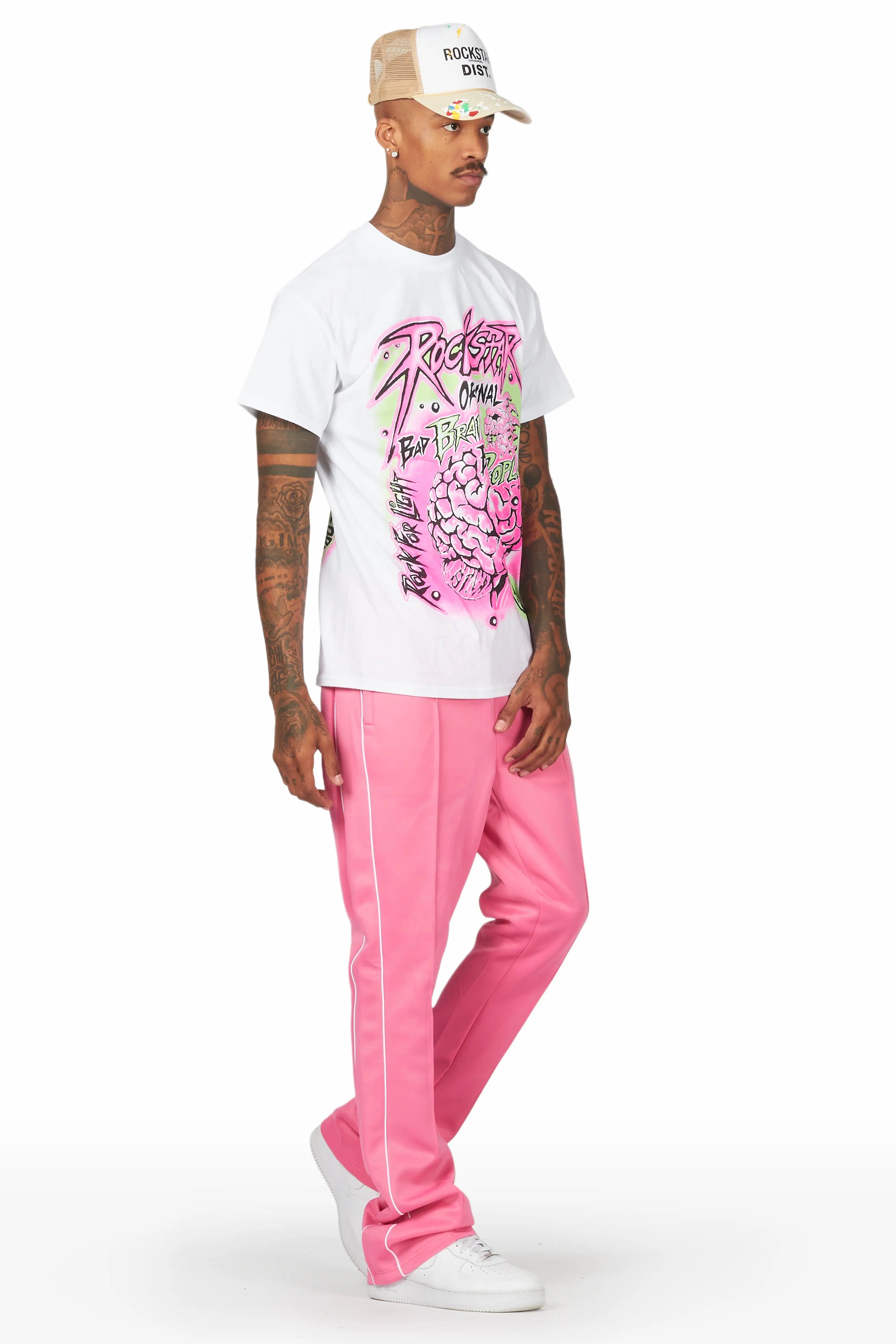 Braindead Pink/White T-Shirt/Stacked Track Set sold by Rockstar Original product image thumbnail 3