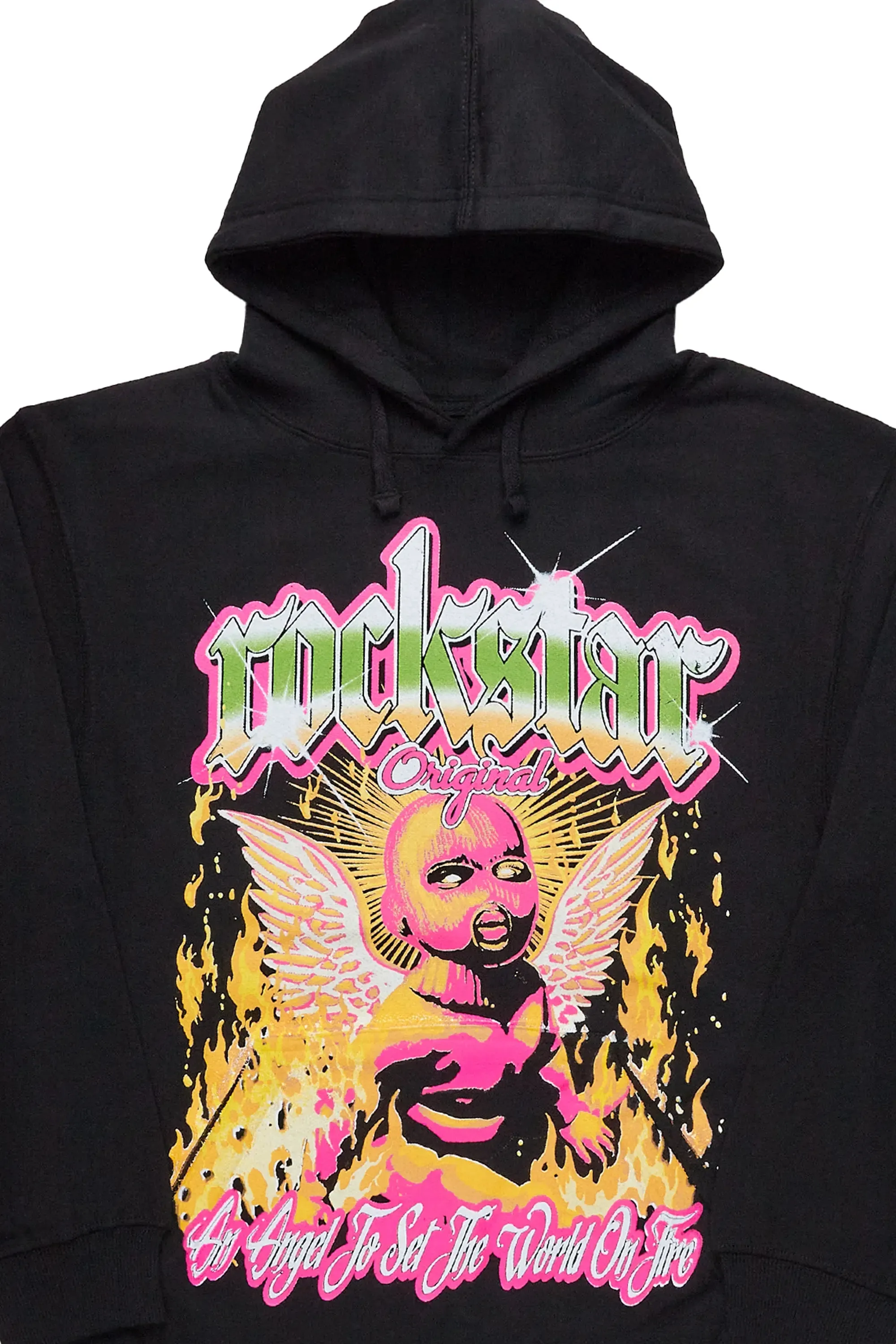 Whitefall Black Graphic Hoodie sold by Rockstar Original product image thumbnail 3