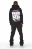 Jeton Black Graphic Hoodie Track Pant Set sold by Rockstar Original
