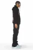 Jeton Black Graphic Hoodie Track Pant Set sold by Rockstar Original