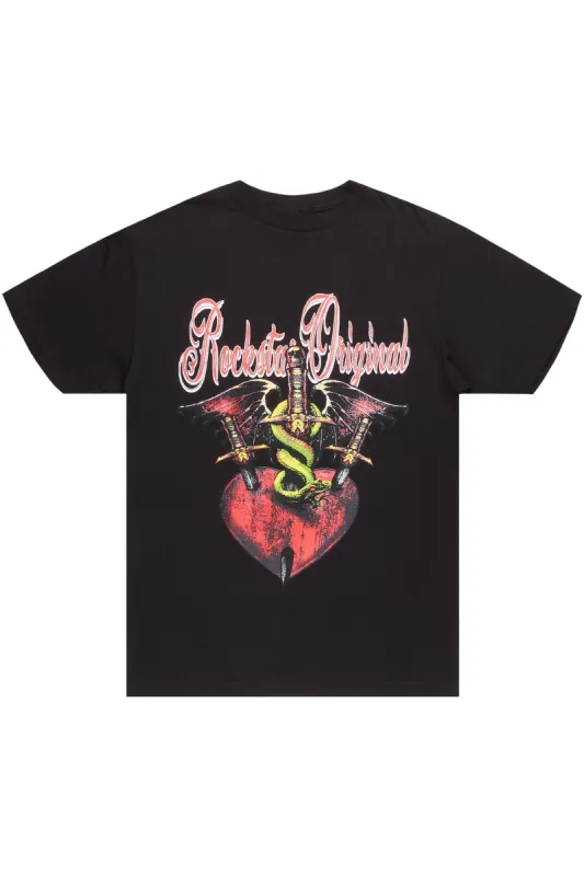 Maarz Black Graphic T-Shirt sold by Rockstar Original