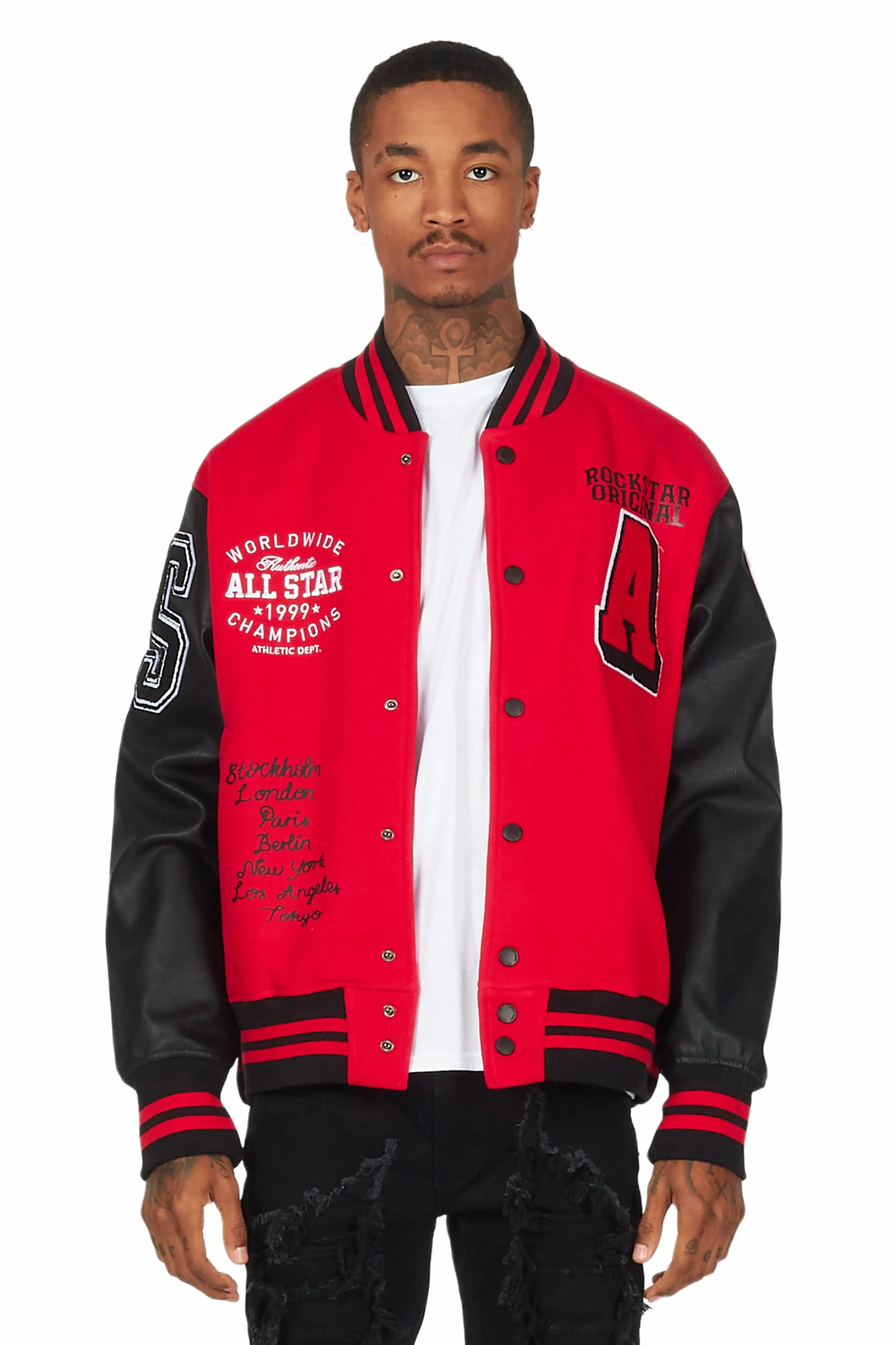 Pacari Red Varsity Jacket sold by Rockstar Original