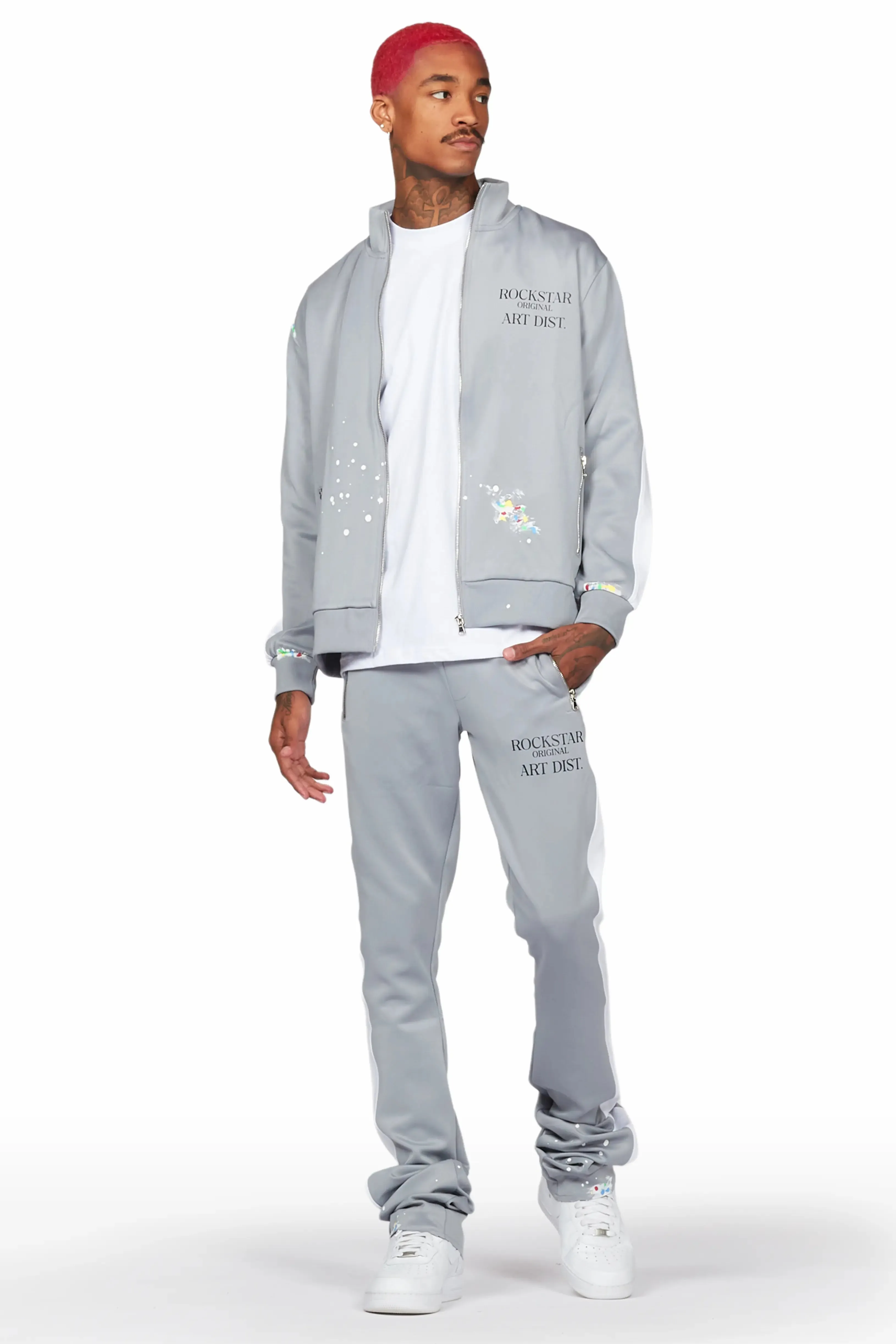 Rockstar Art Dist. Grey Tricot Super Stacked Flare Track Set sold by Rockstar Original