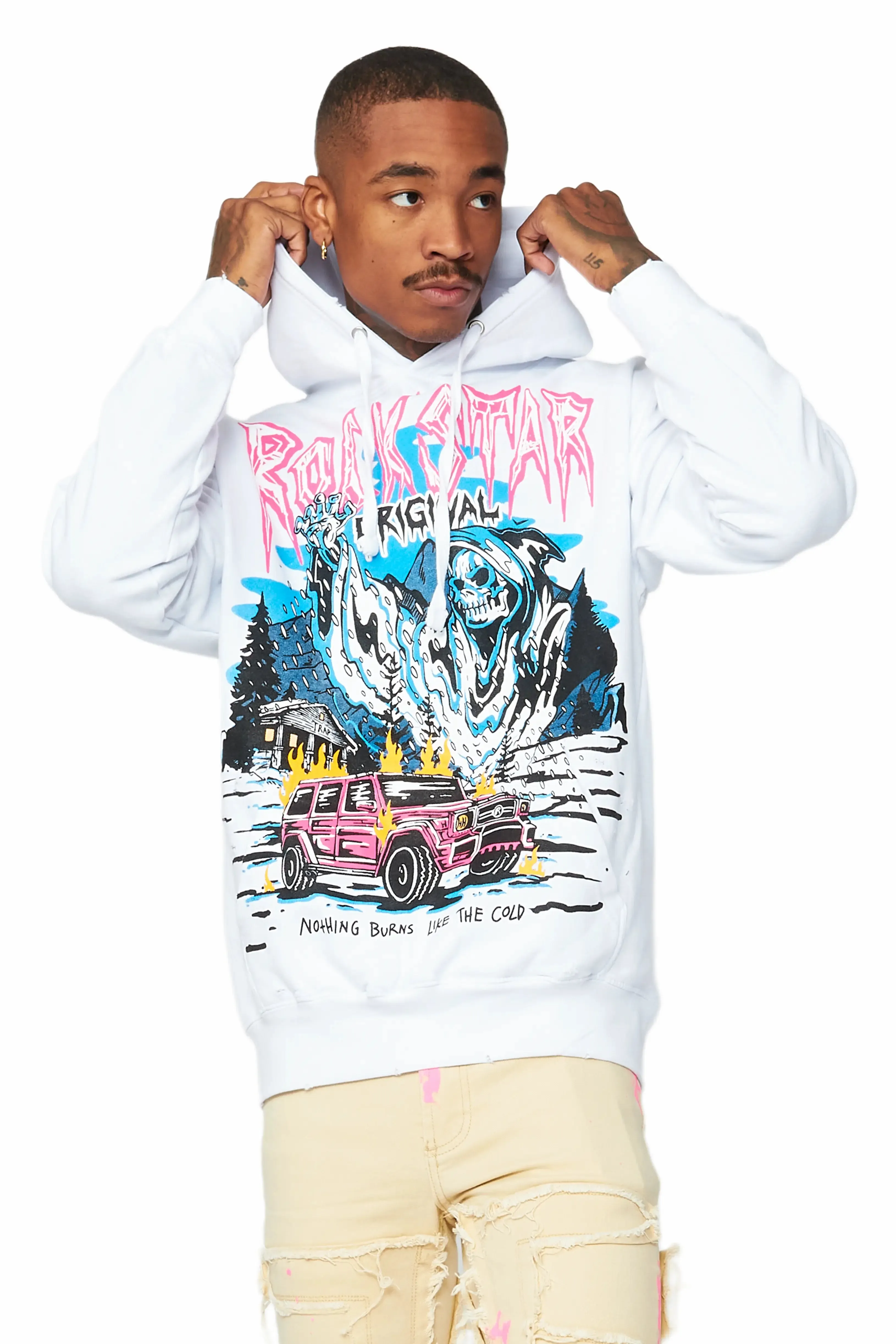 Kip White Graphic Hoodie sold by Rockstar Original product image thumbnail 2