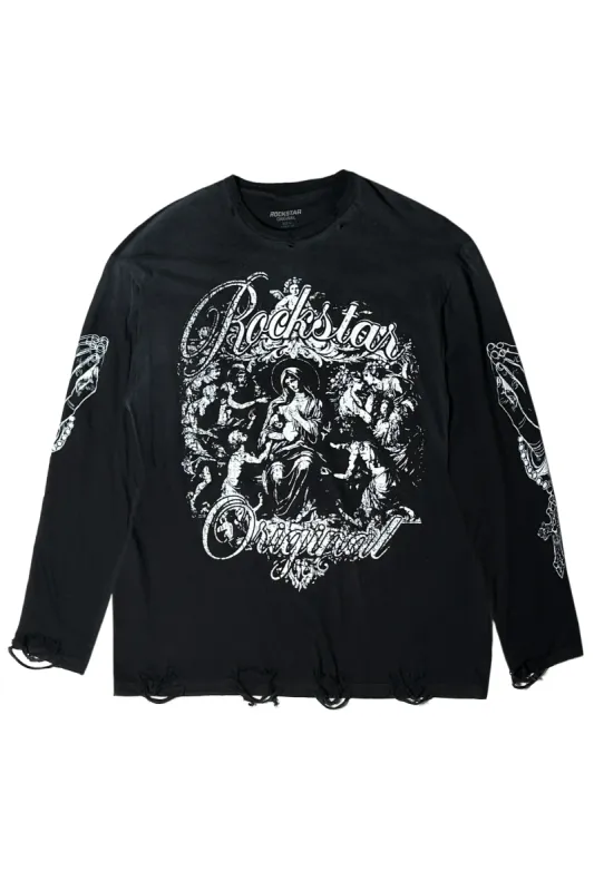 Ladonna Black Long Sleeve T-Shirt sold by Rockstar Original