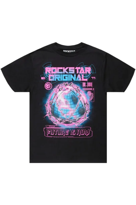 Vortex Black Oversized T-Shirt sold by Rockstar Original