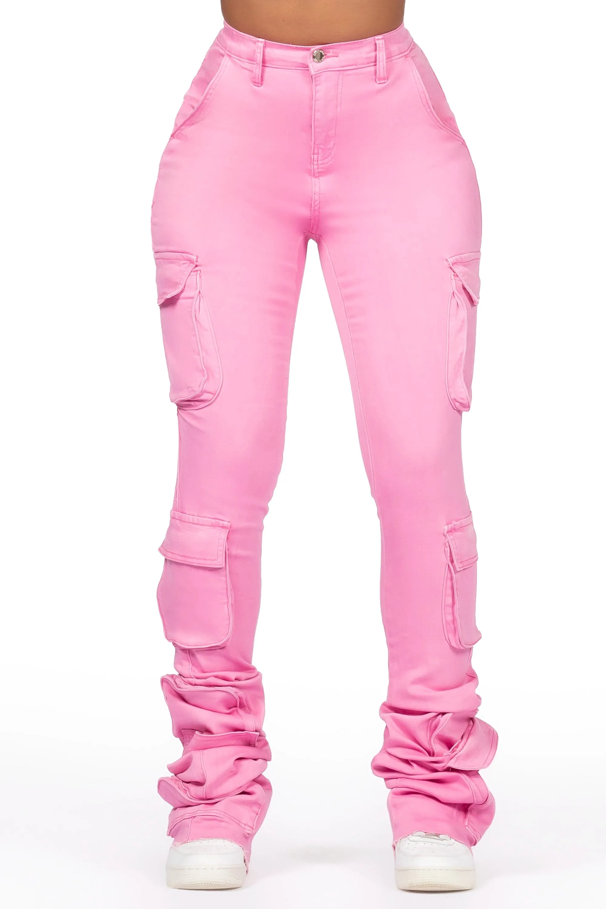 Phoebe Pink Super Stacked Jean sold by Rockstar Original