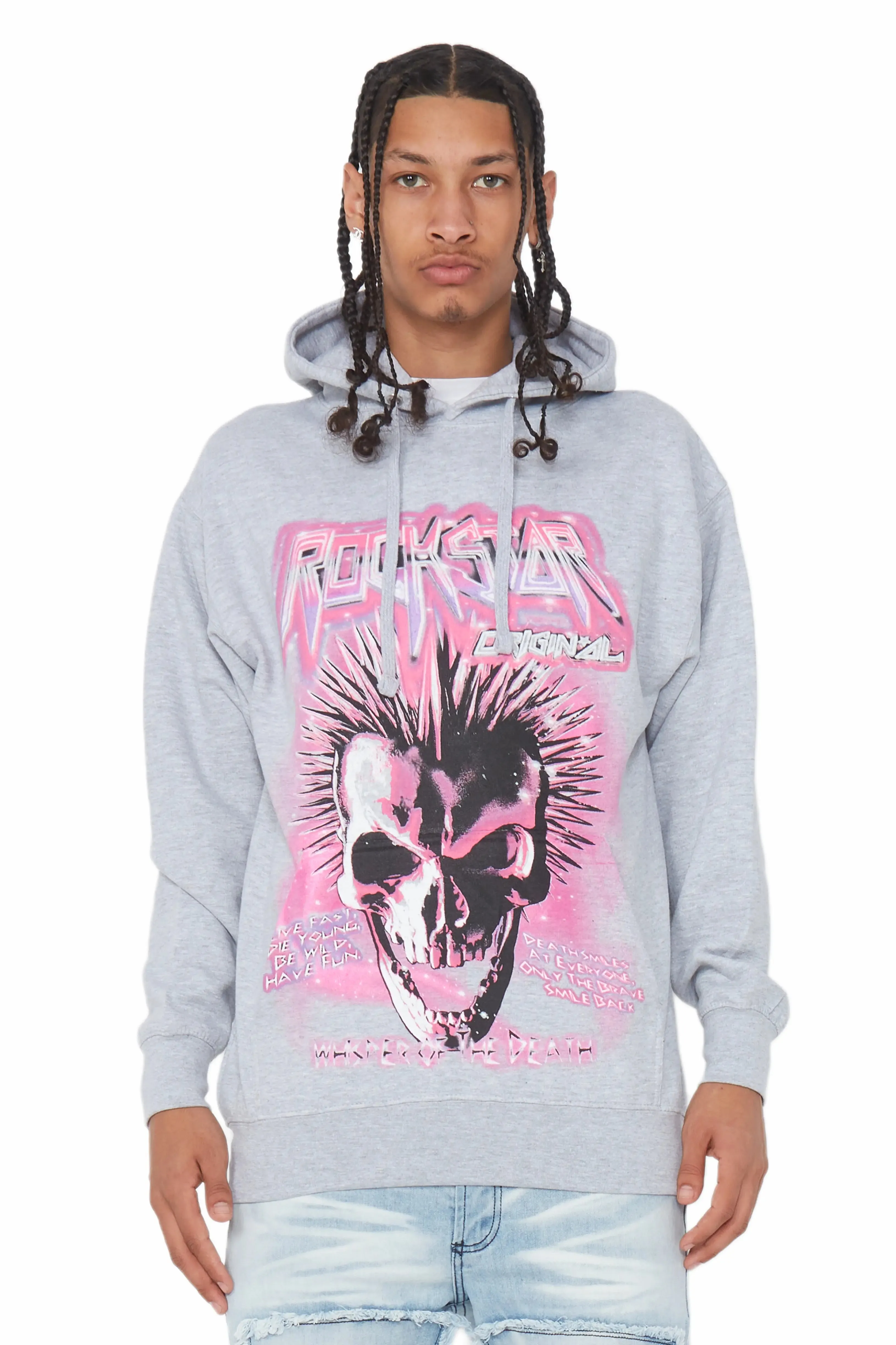 Obern Grey Graphic Hoodie sold by Rockstar Original