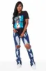 Valerie Dark Wash Distressed Super Stacked Jean sold by Rockstar Original
