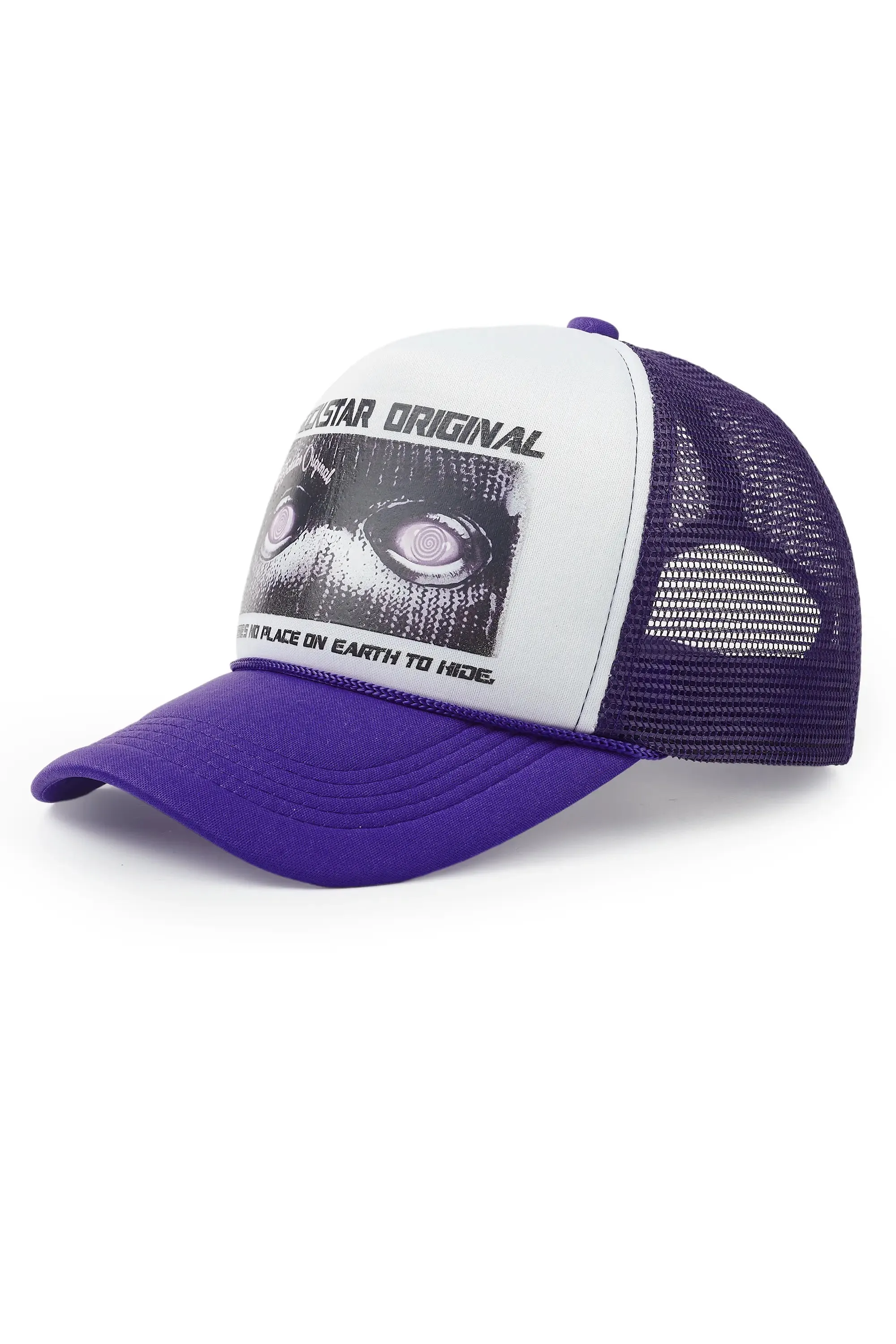 Ernesto White/Purple Trucker Hat sold by Rockstar Original product image thumbnail 2
