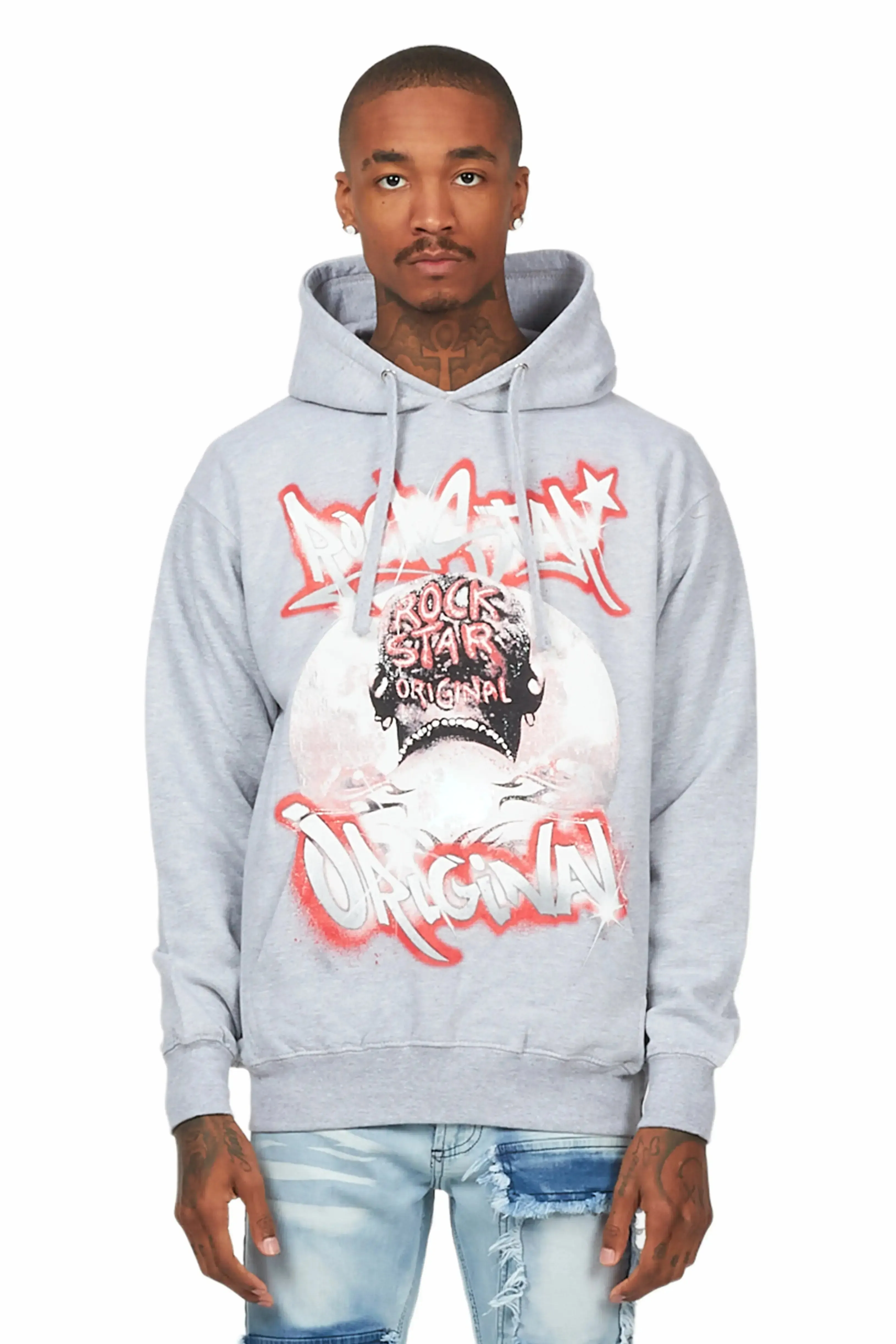 Euclid Heather Grey Graphic Hoodie sold by Rockstar Original