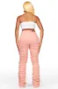 Melany Pink Stacked Flared Jean sold by Rockstar Original