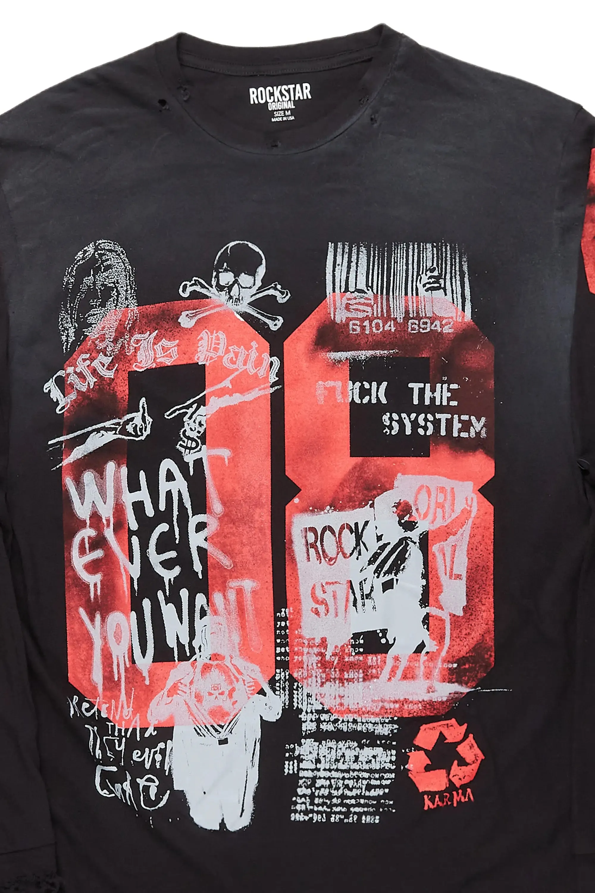 Grill Black Long Sleeve Graphic T-Shirt sold by Rockstar Original product image thumbnail 2